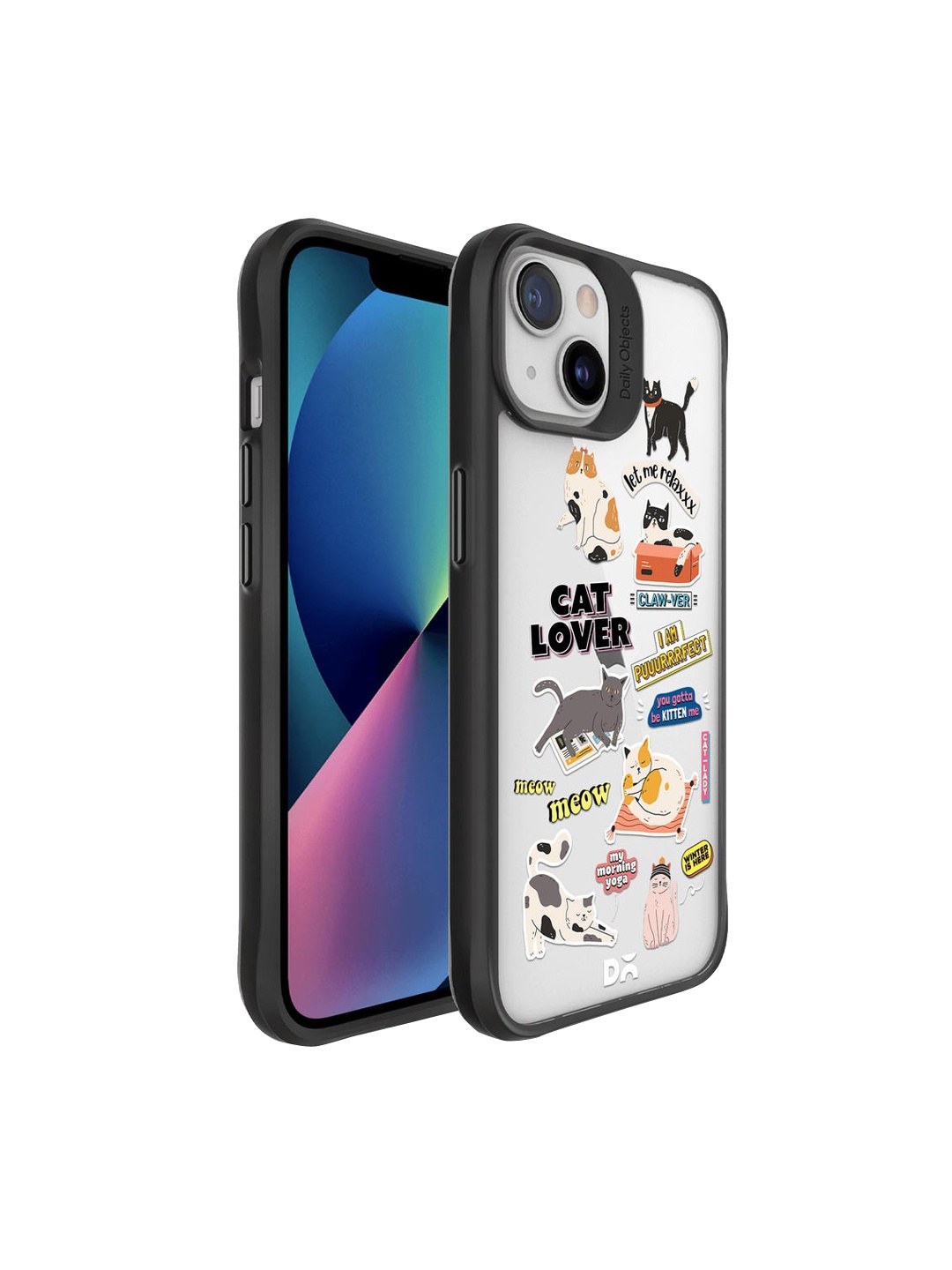 

DailyObjects White & Black Cat Mom iPhone 13 Back Case