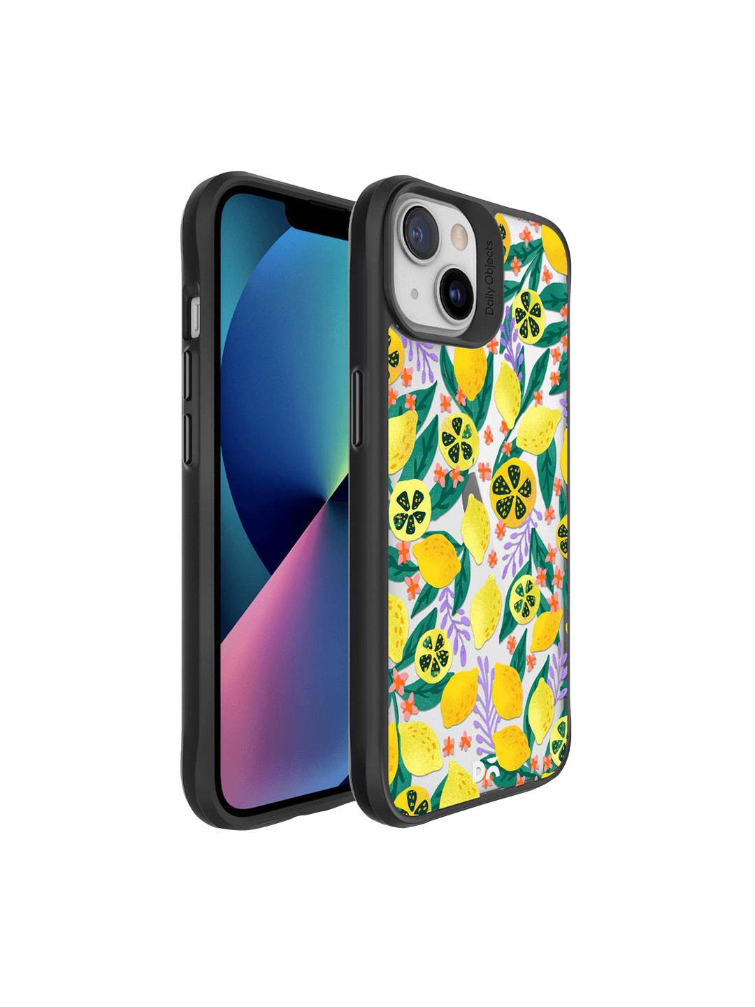 

DailyObjects Yellow & Green Lemony Leafy Printed iPhone 13 Phone Case