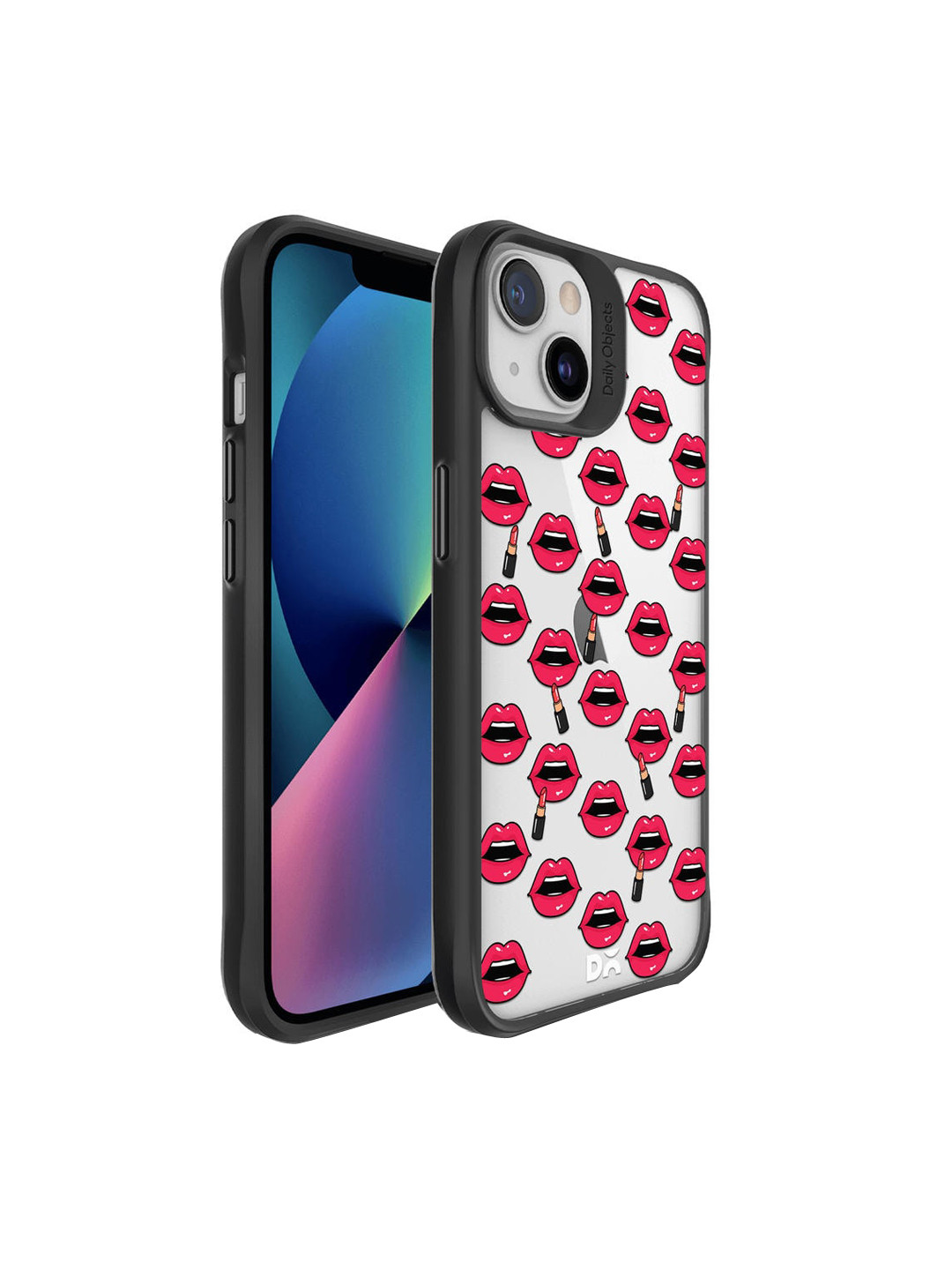 

DailyObjects Black & Red Printed Lipstick Icon iPhone 13 Phone Case
