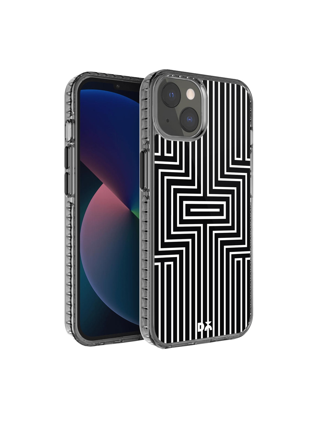 

DailyObjects Black & White Maze White Stride iPhone 13 Back Case