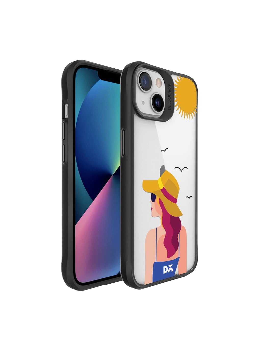 

DailyObjects White & Yellow Printed iPhone 13 Back Case