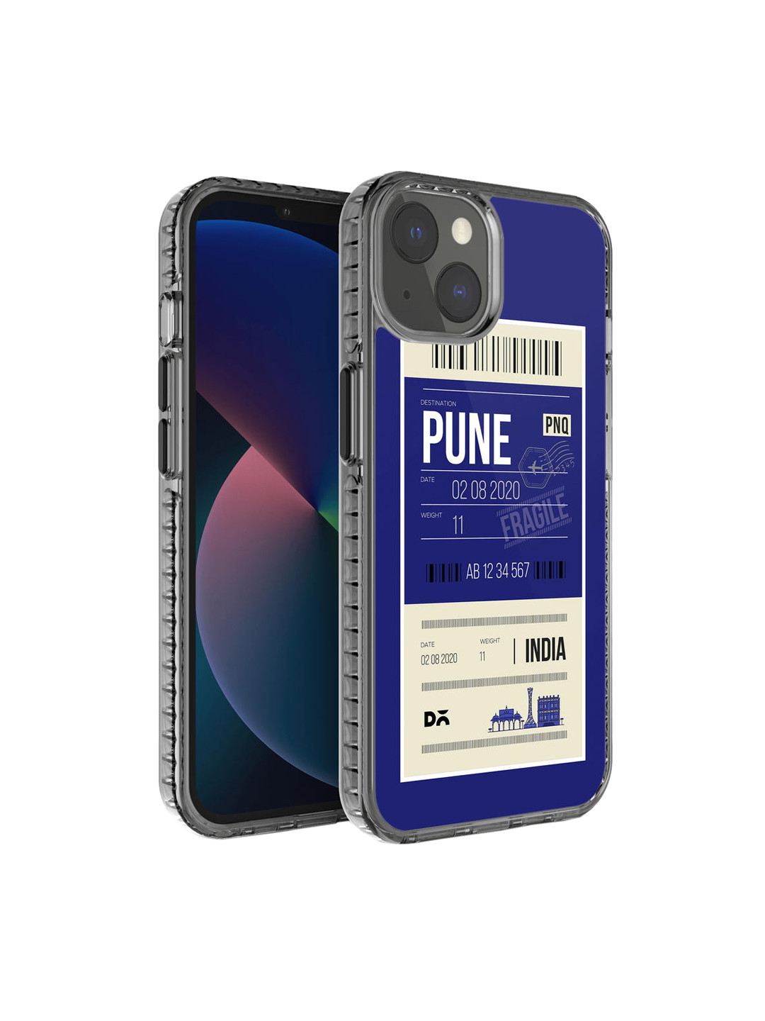 

DailyObjects Black & Blue Pune City Tag Stride iPhone 13 Back Case