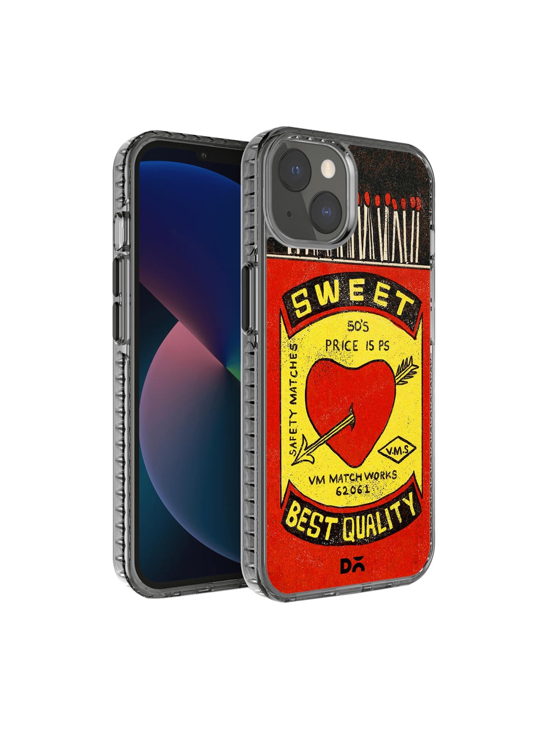 

DailyObjects Red & Yellow Printed iPhone 13 Back Case