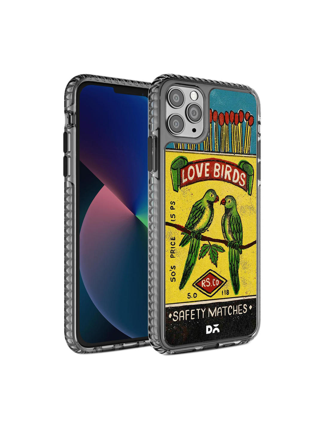 

DailyObjects Yellow & Green Printed Love Birds Matchbox Stride 2.0 iPhone 11 Pro Phone Back Case