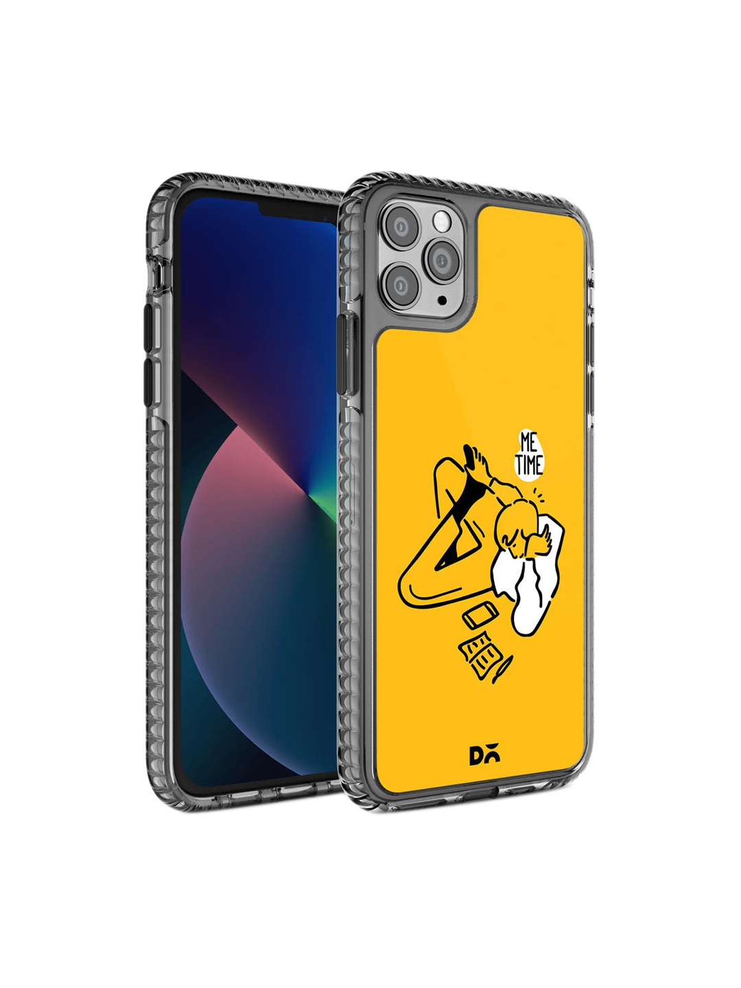 

DailyObjects Black & Yellow Printed Me Time iPhone 11 Pro Phone Case