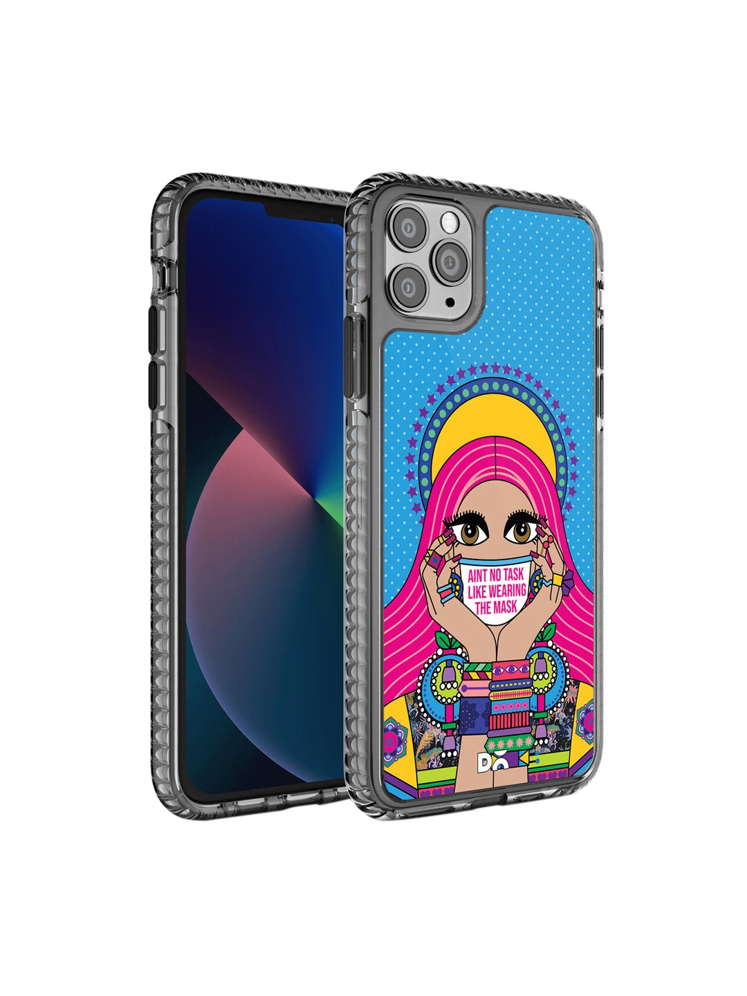 

DailyObjects Blue & Pink Mask-Up Millennial Printed iPhone 11 Pro Phone Case