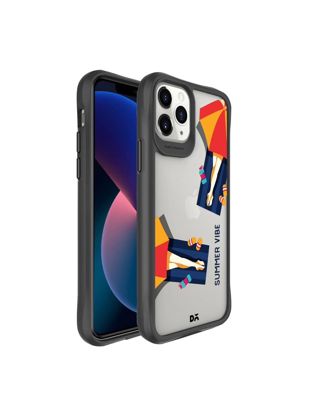 

DailyObjects Adults Black & White Summery Vibe Black Hybrid iPhone 11 Pro Back Case