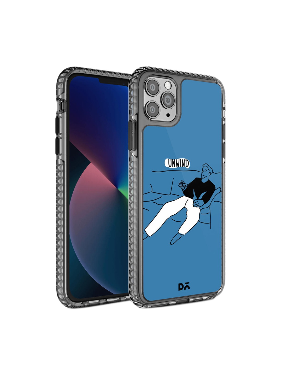 

DailyObjects Adults Blue & White Unwinder Printed iPhone 11 Pro Phone Case