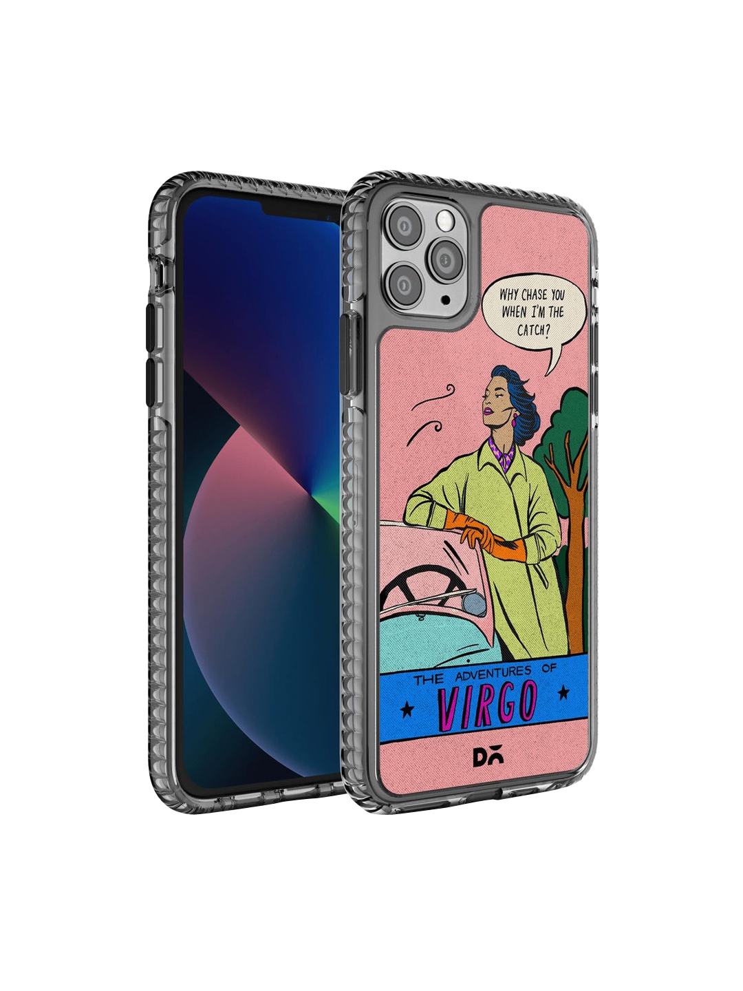 

DailyObjects Green & Pink Printed Virgo Hybrid Clear iPhone 11 Pro Phone Case