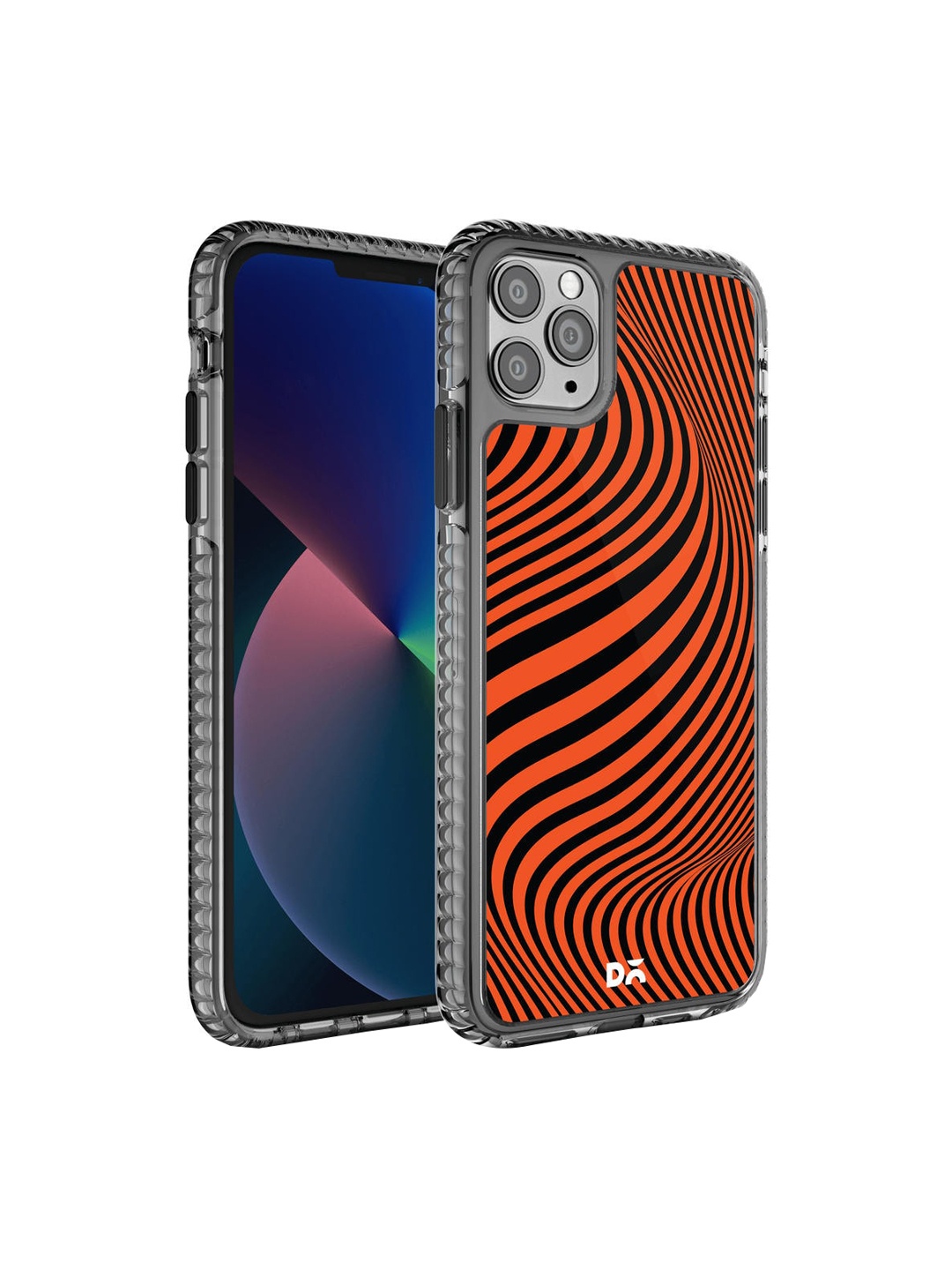 

DailyObjects Red & Black Tangerine Waves Printed iPhone 11 Pro Phone Case