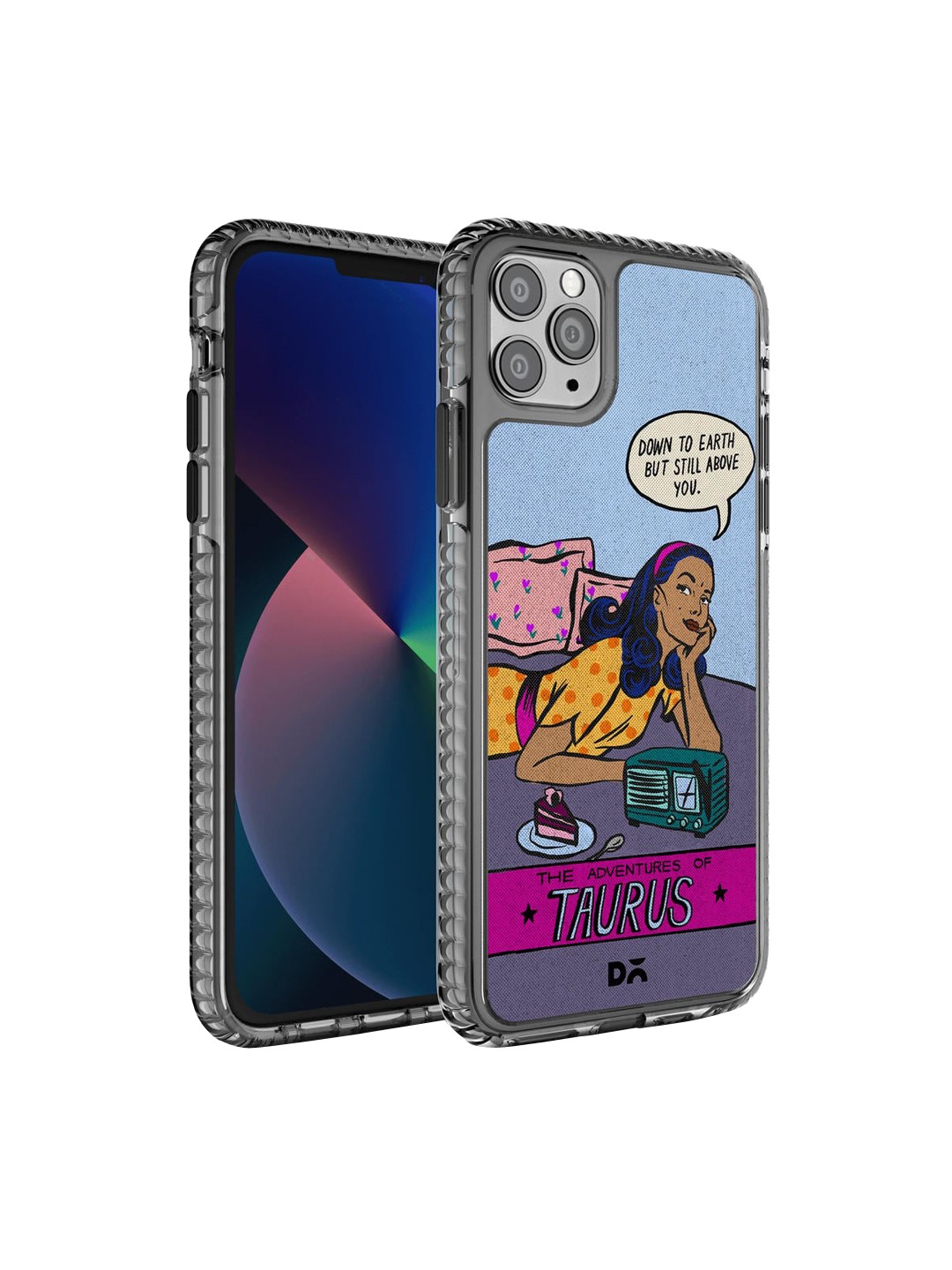 

DailyObjects Transparent & Blue Printed iPhone 11 Pro Back Cover