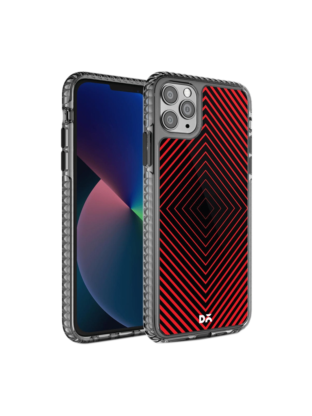 

DailyObjects Red & Black Rhombus Printed iPhone 11 Pro Phone Case