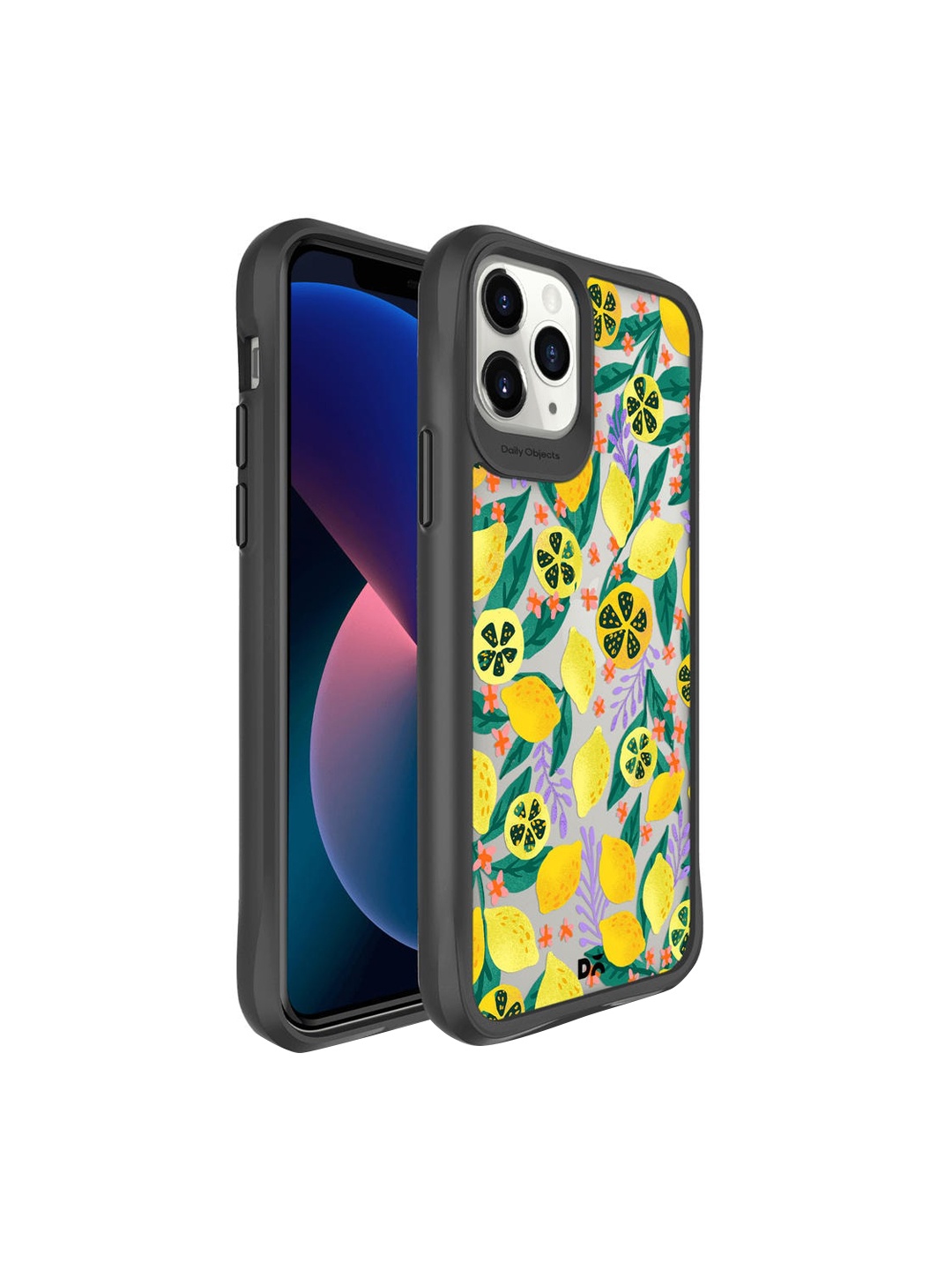 

DailyObjects Yellow & Green Lemony Leafy Printed Hybrid Clear iPhone 11 Pro Phone Case