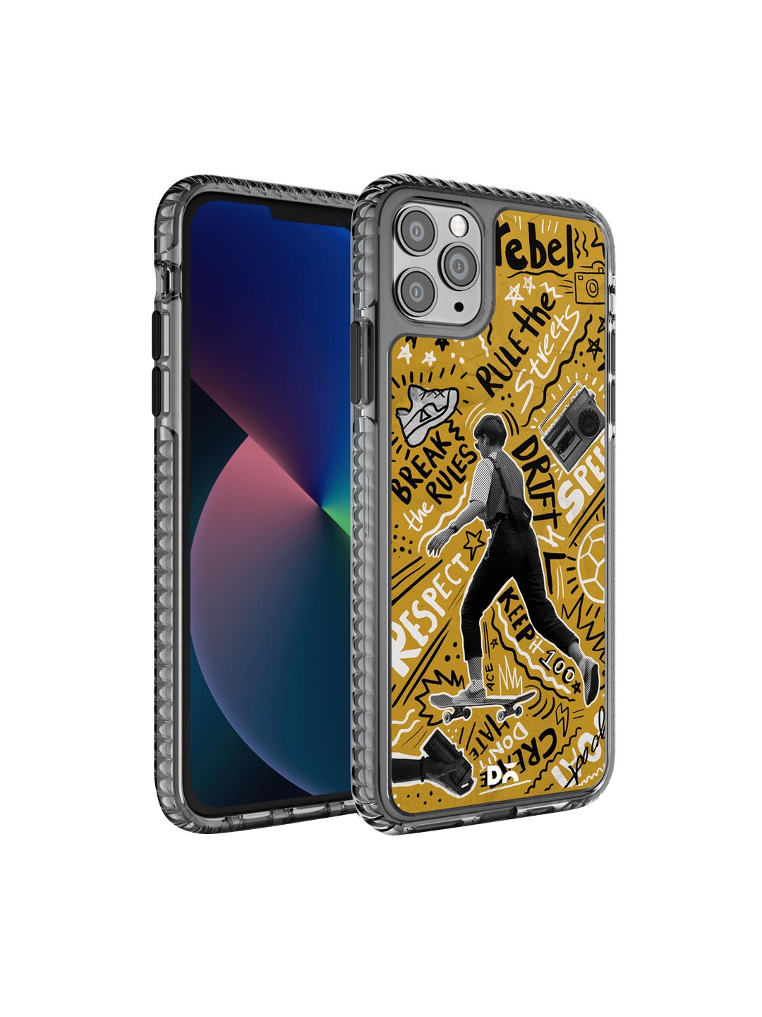 

DailyObjects Mustard-Yellow & Black Printed iPhone 11 Pro Phone Case