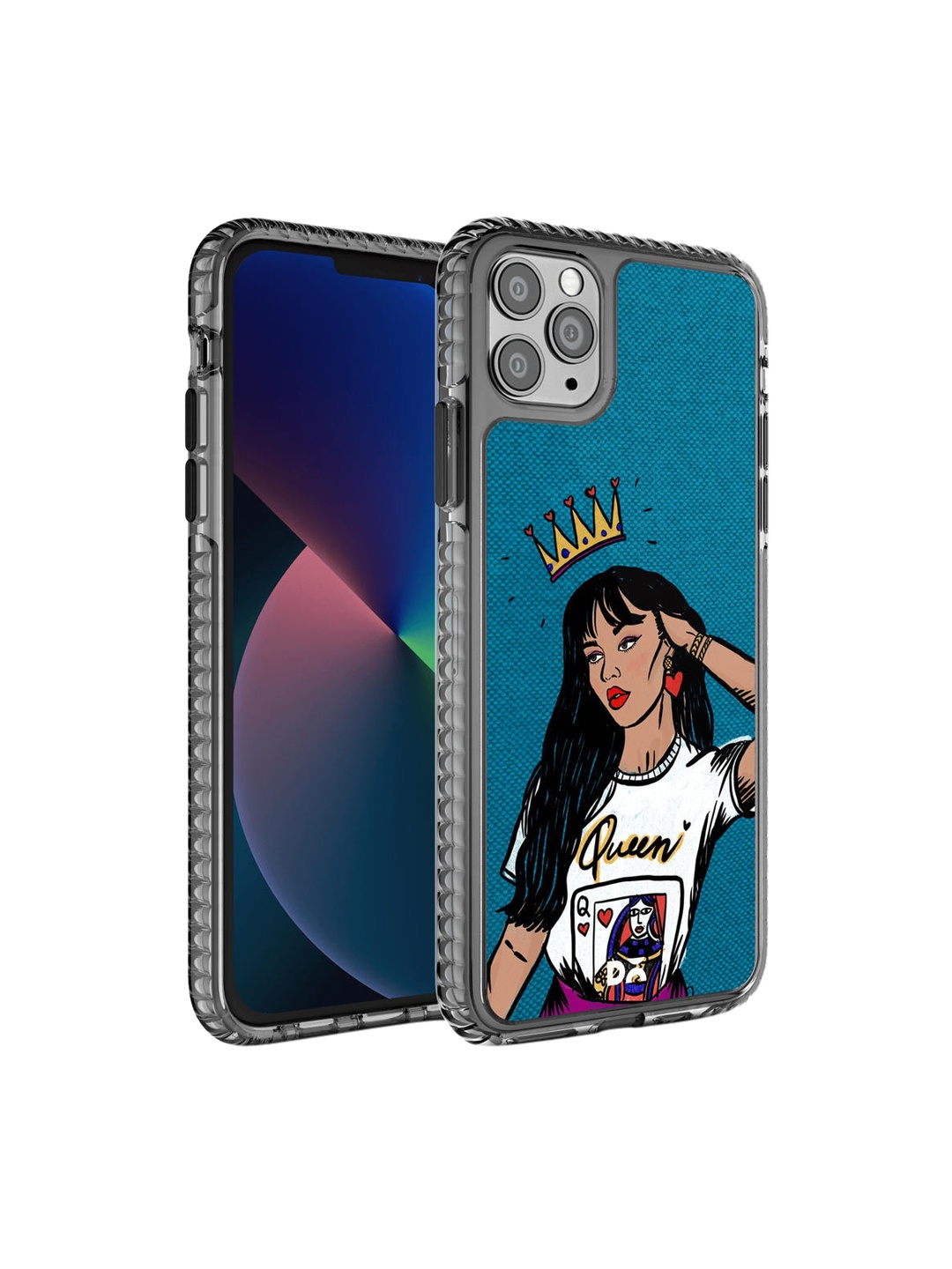 

DailyObjects Teal Blue Printed Queen Babe iPhone 11 Pro Max Phone Case