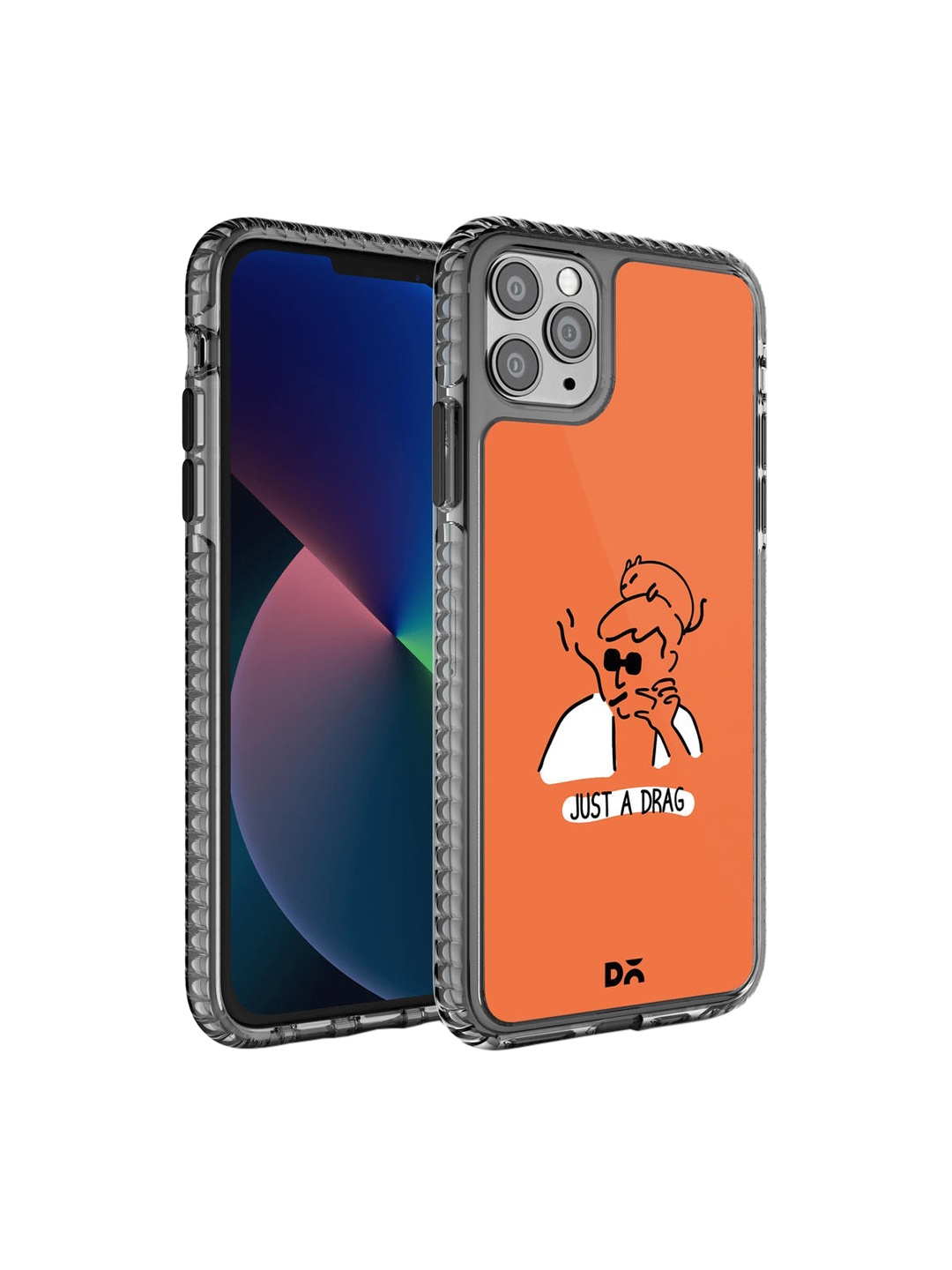 

DailyObjects Black & Orange Just A Drag Stride iPhone 11 Pro Max Back Case