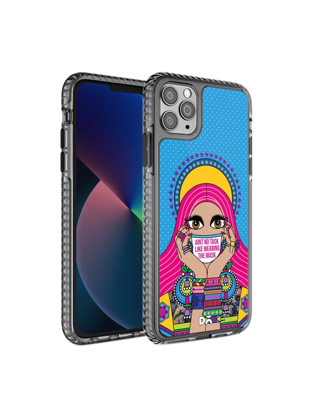 

DailyObjects Blue & Pink Printed Queen Babe iPhone 11 Pro Max Phone Case