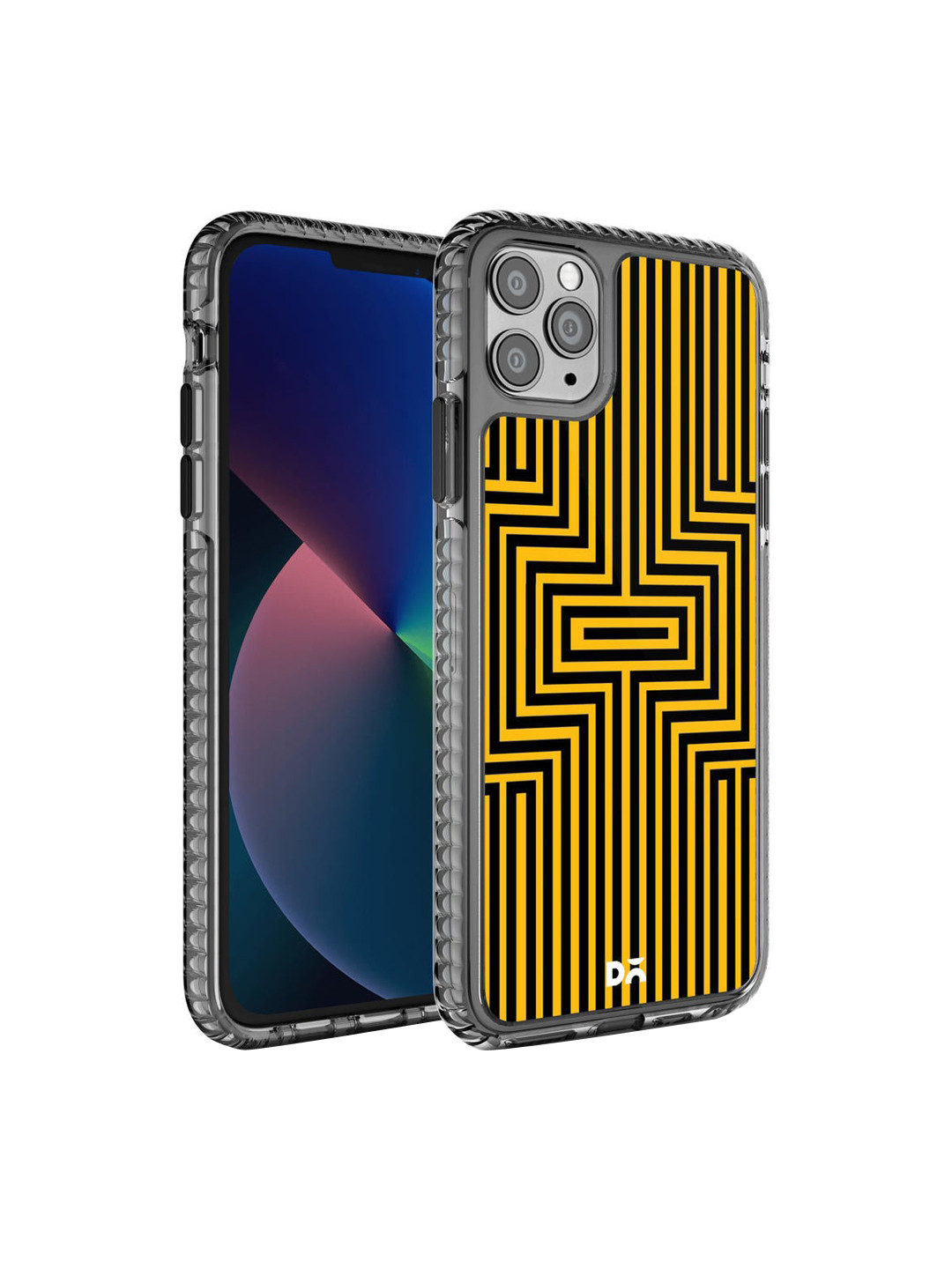 

DailyObjects Yellow & Black Maze Ochre Stride 2.0 iPhone 11 Pro Max Phone Case