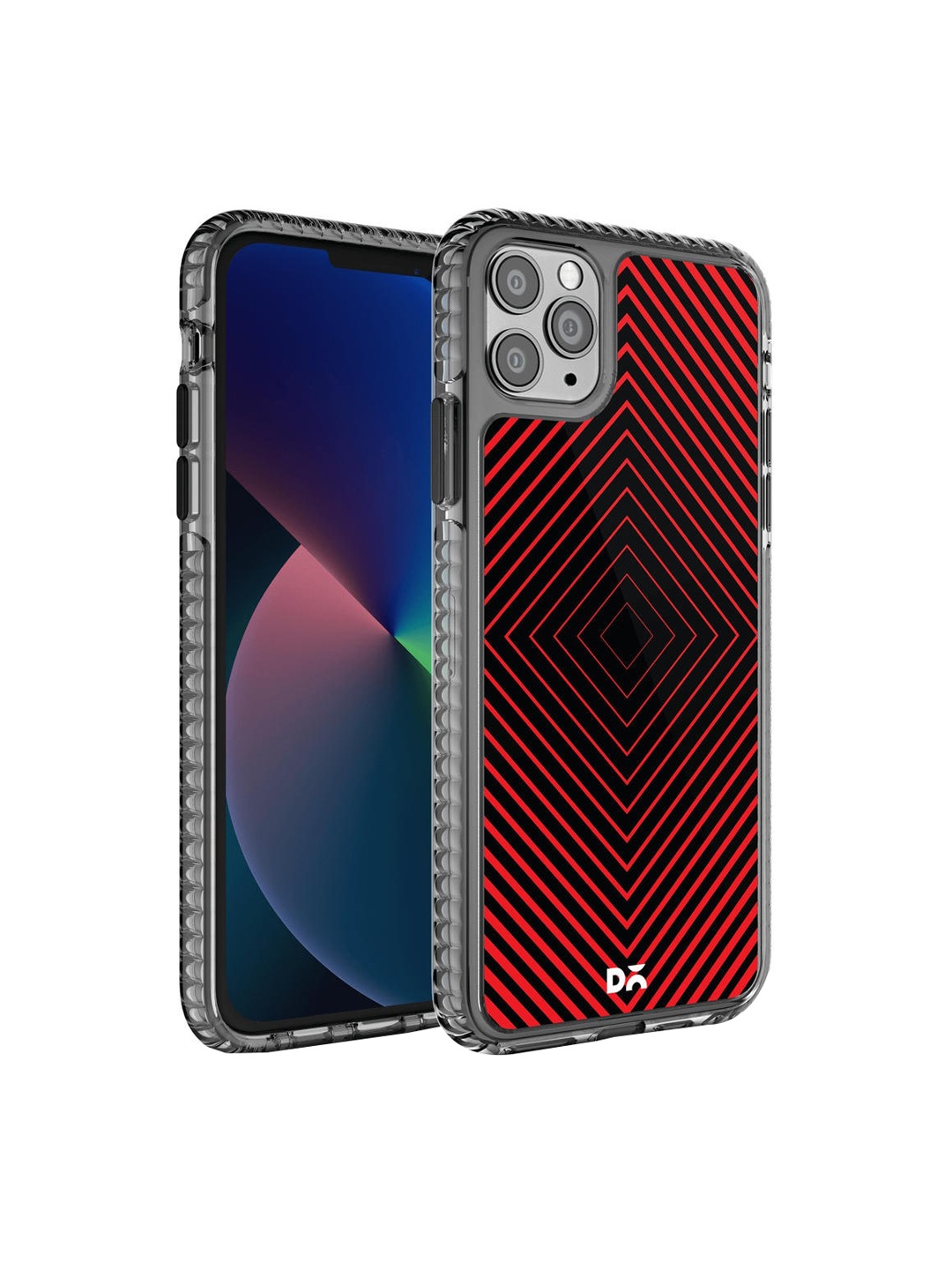 

DailyObjects Black & Red Rhombus Red iPhone 11 Pro Max Back Case