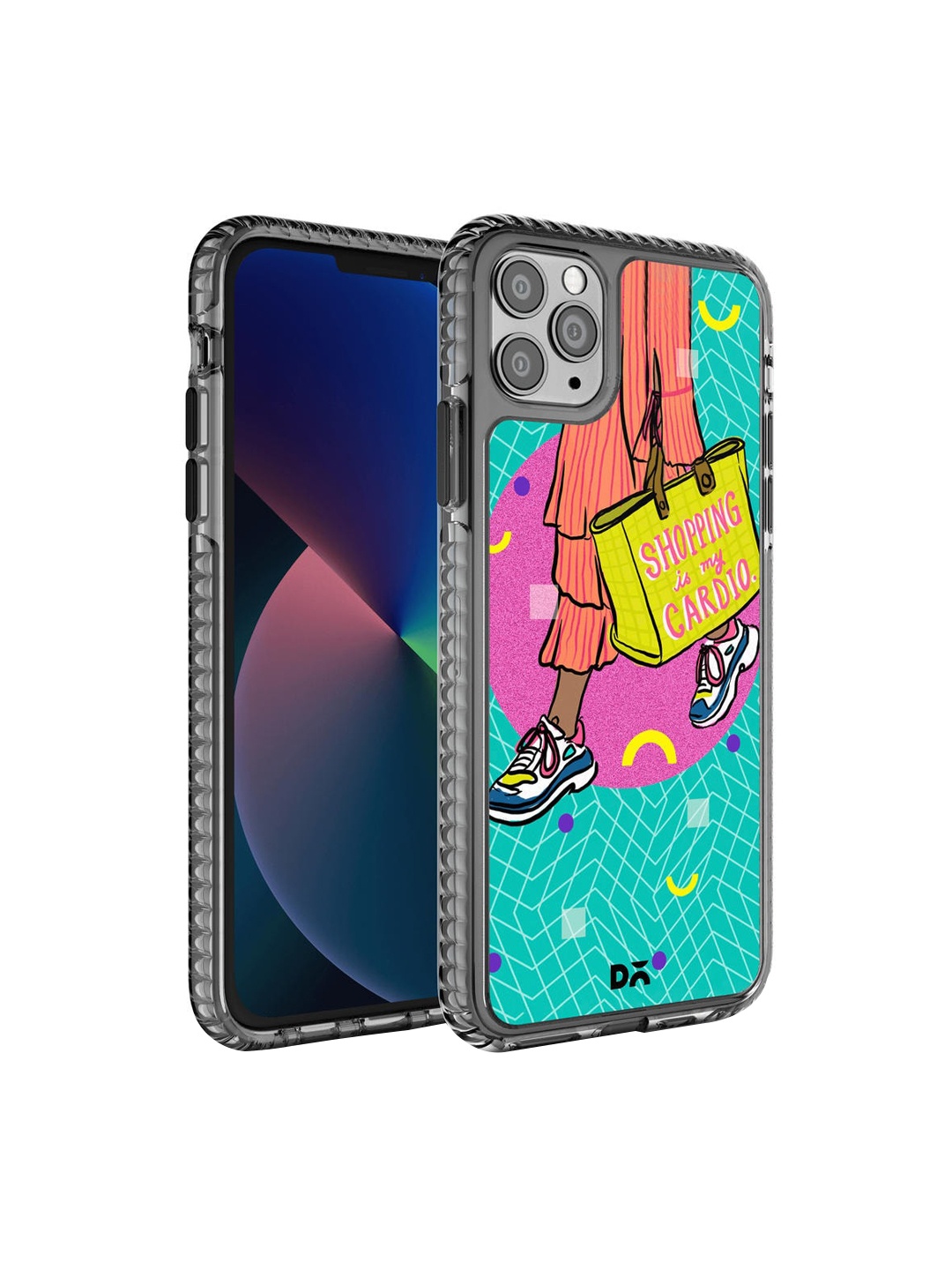

DailyObjects Blue & Green Printed Shopping Cardio iPhone 11 Pro Max Phone Case