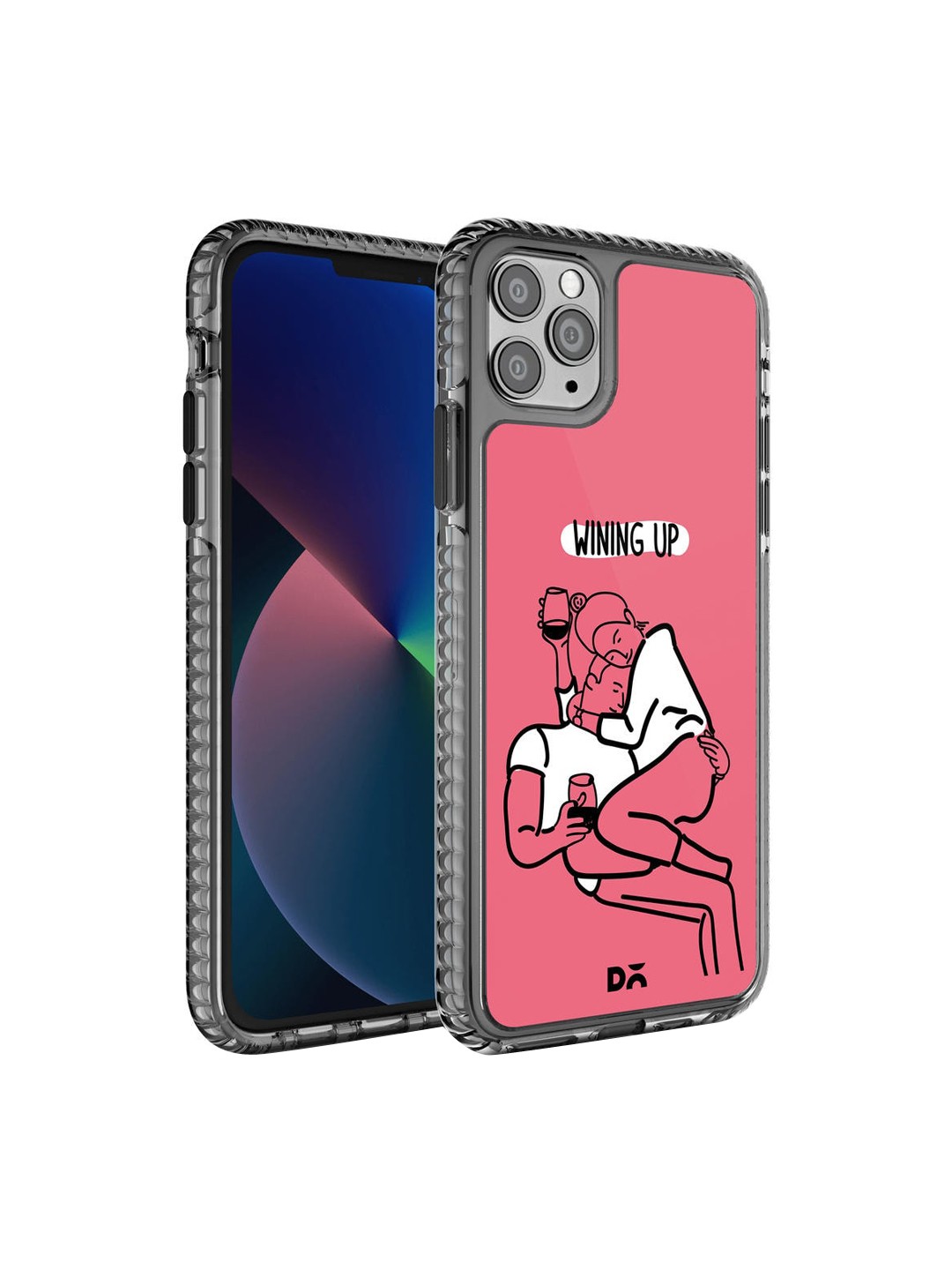 

DailyObjects Adults Black & Pink Wining Up Stride Printed IPhone11 Pro Max Back Case