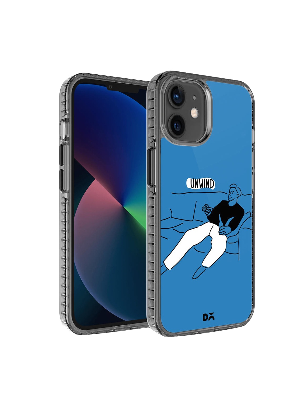 

DailyObjects Blue & Black Printed Unwinder iPhone 12 Phone Case