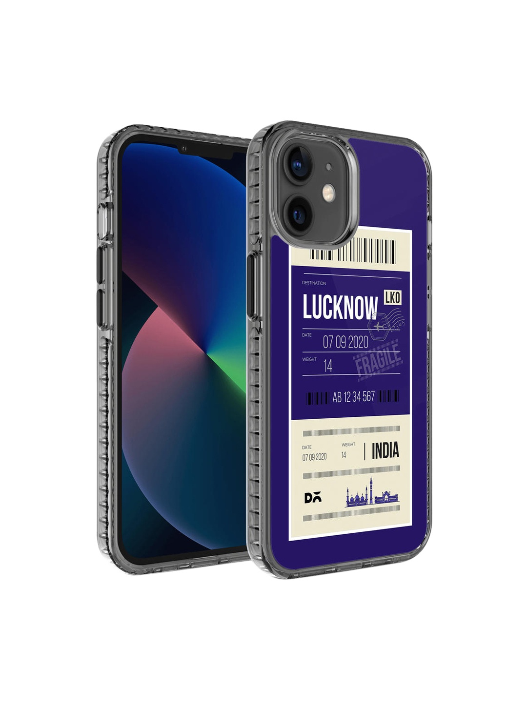 

DailyObjects Blue & Beige Lucknow City Tag Printed iPhone 12 Phone Case