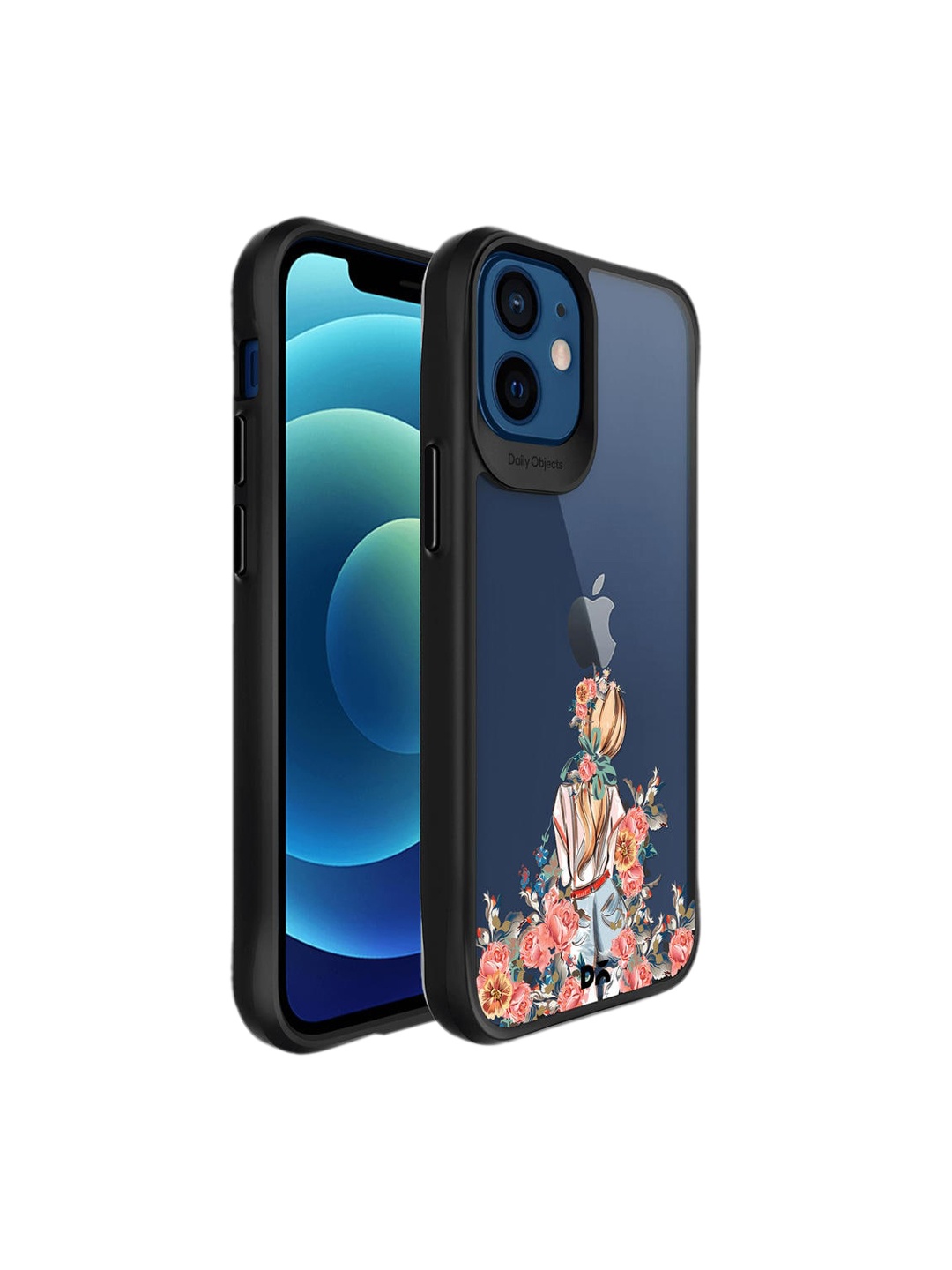 

DailyObjects Transparent & White Printed iPhone 12 Back Cover