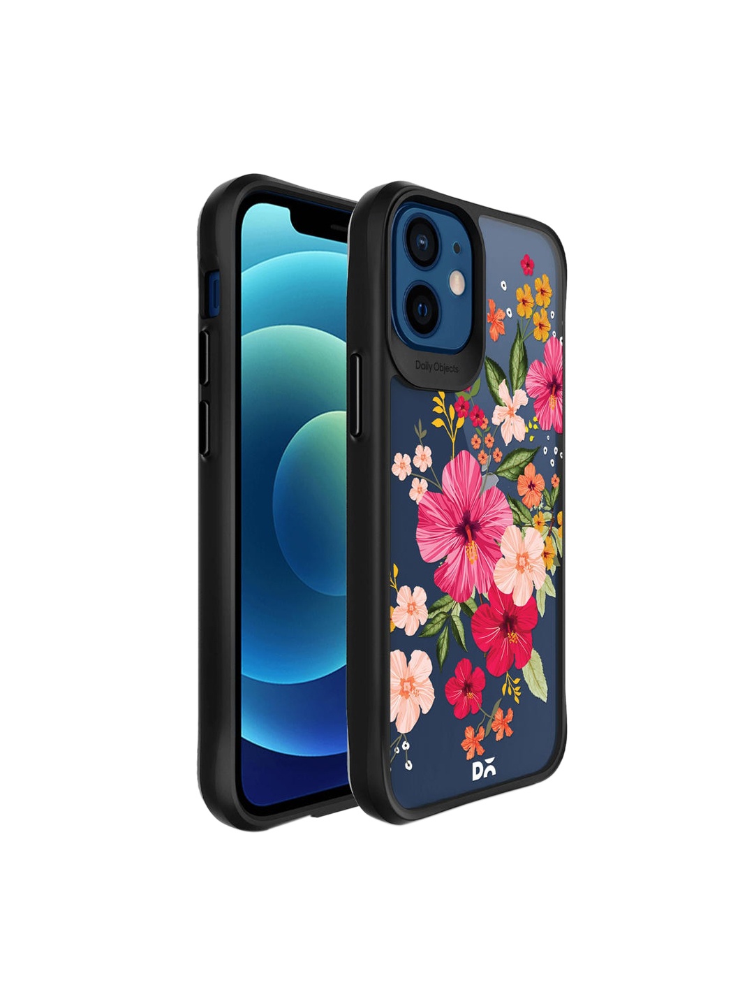 

DailyObjects Pink & Green Floral Printed iPhone 12 Back Case