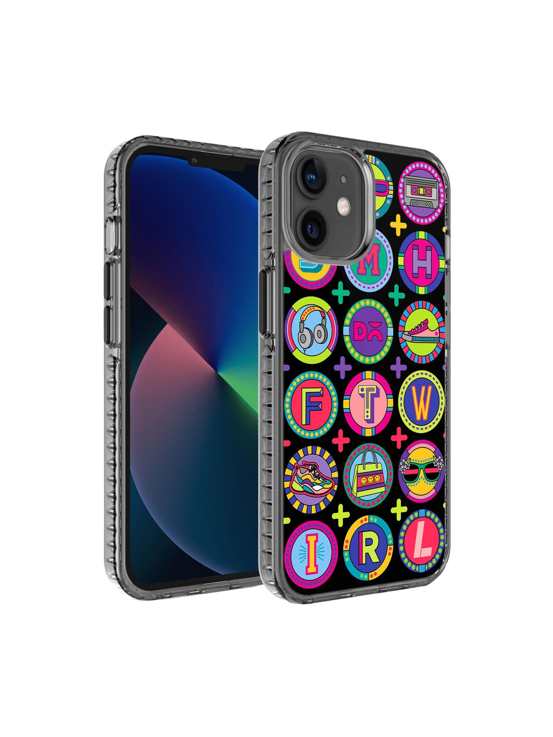 

DailyObjects Black & Pink Millennial Lingo iPhone 12 Mobile Case