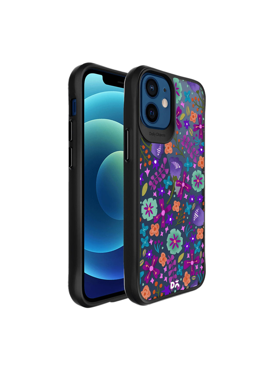 

DailyObjects Multi-Coloured Lilac Bellflower Printed iPhone 12 Phone Case