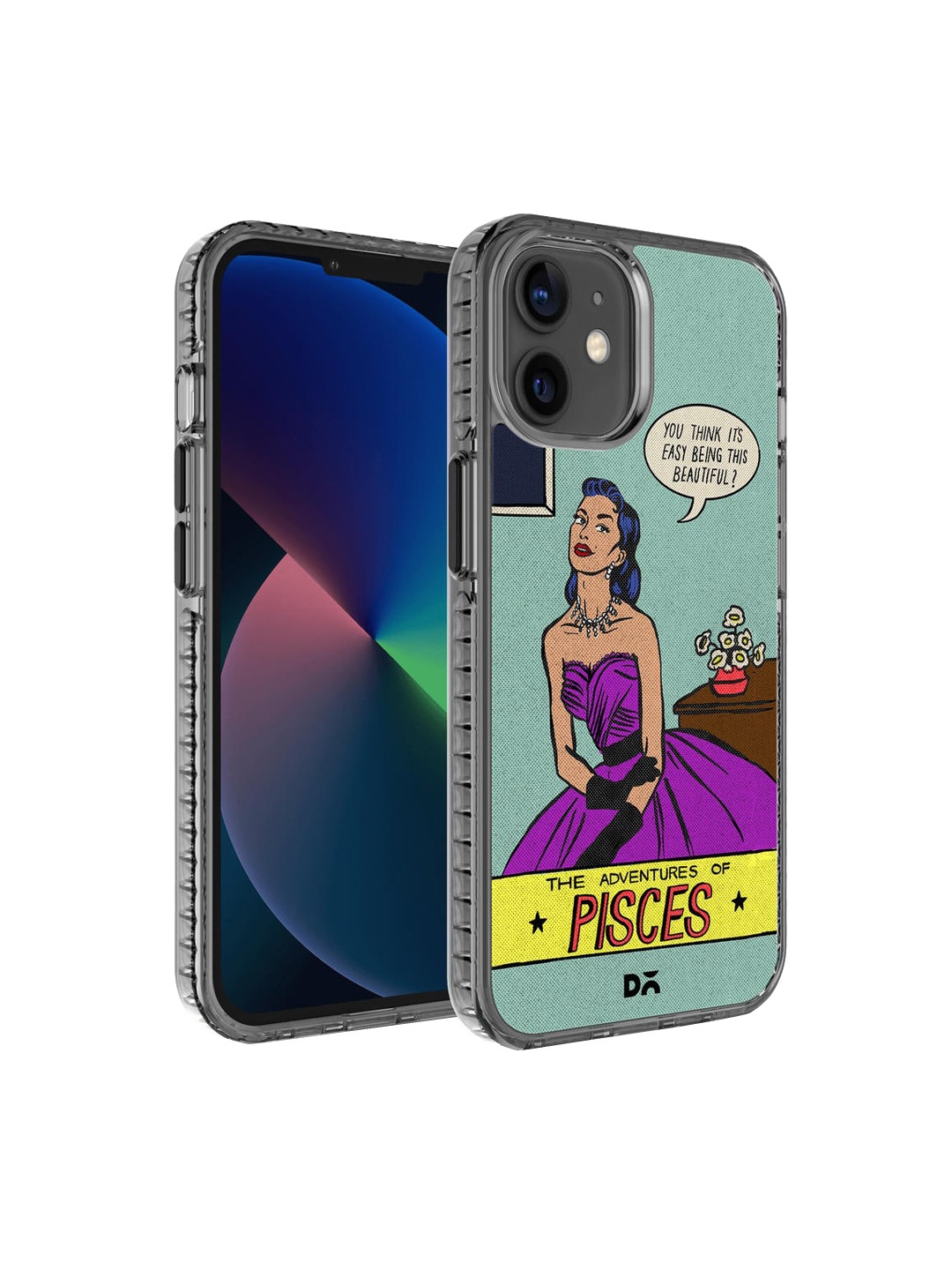 

DailyObjects Blue & Purple Printed Pisces iPhone 12 Phone Case