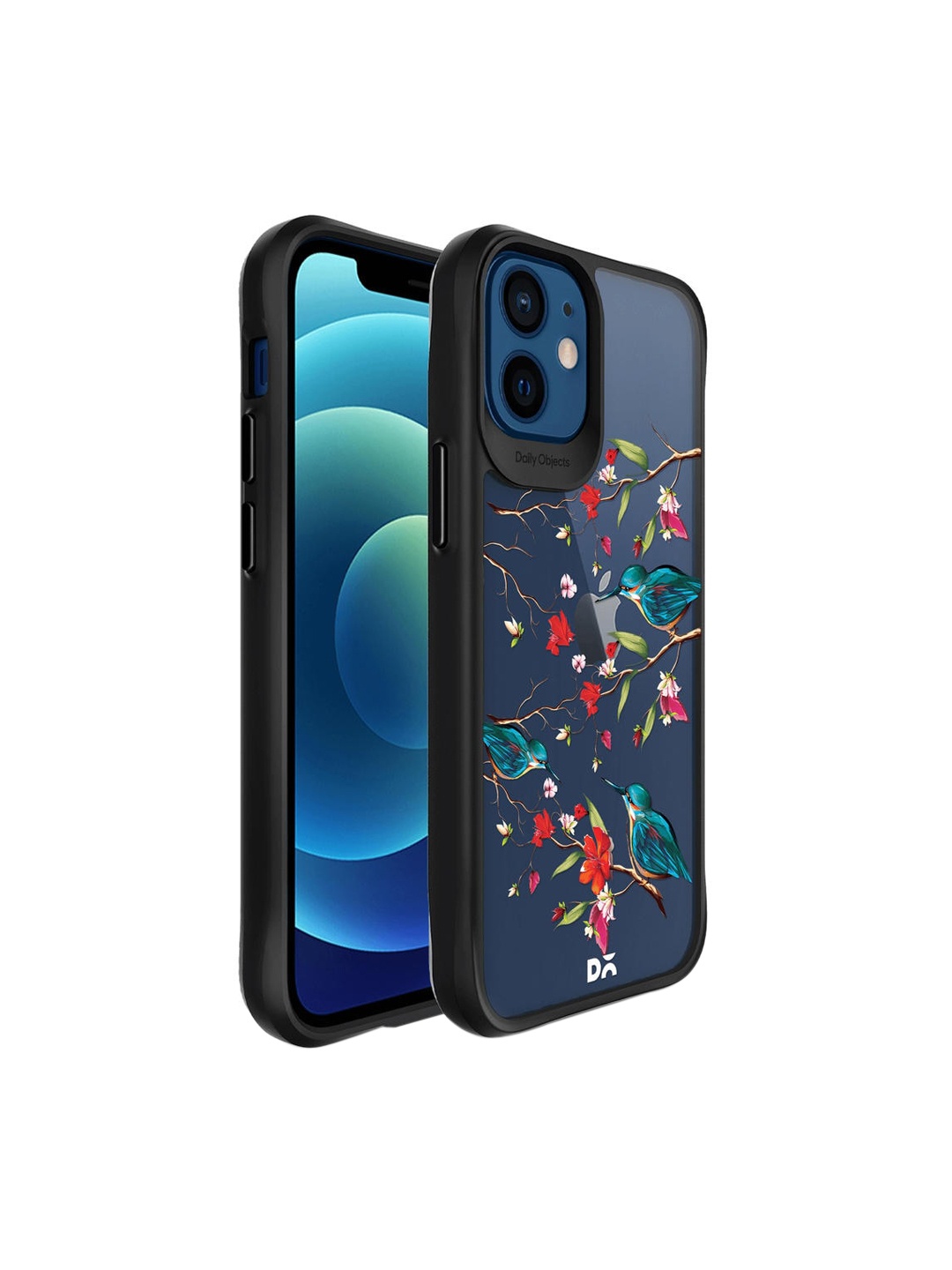 

DailyObjects Blue & Red Melody Birds Printed iPhone 12 Back Case