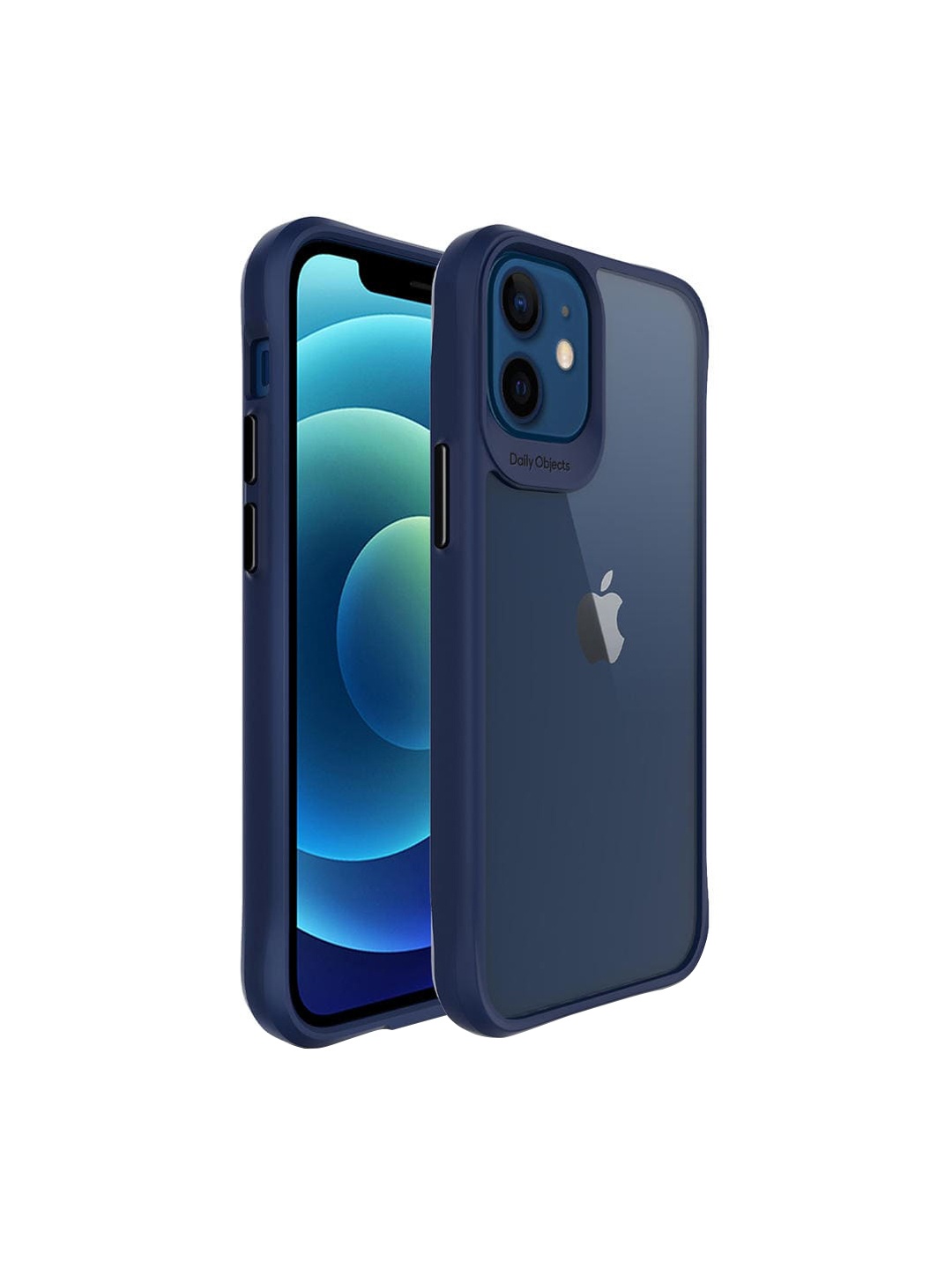 

DailyObjects Navy-Blue Solid Hybrid Clear iPhone 12 Phone Case