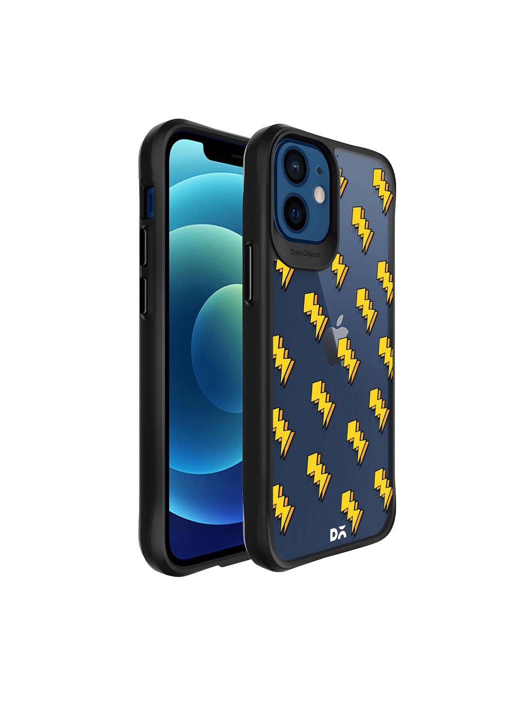 

DailyObjects Blue & Yellow Printed Thunder Icon iPhone 12 Phone Case