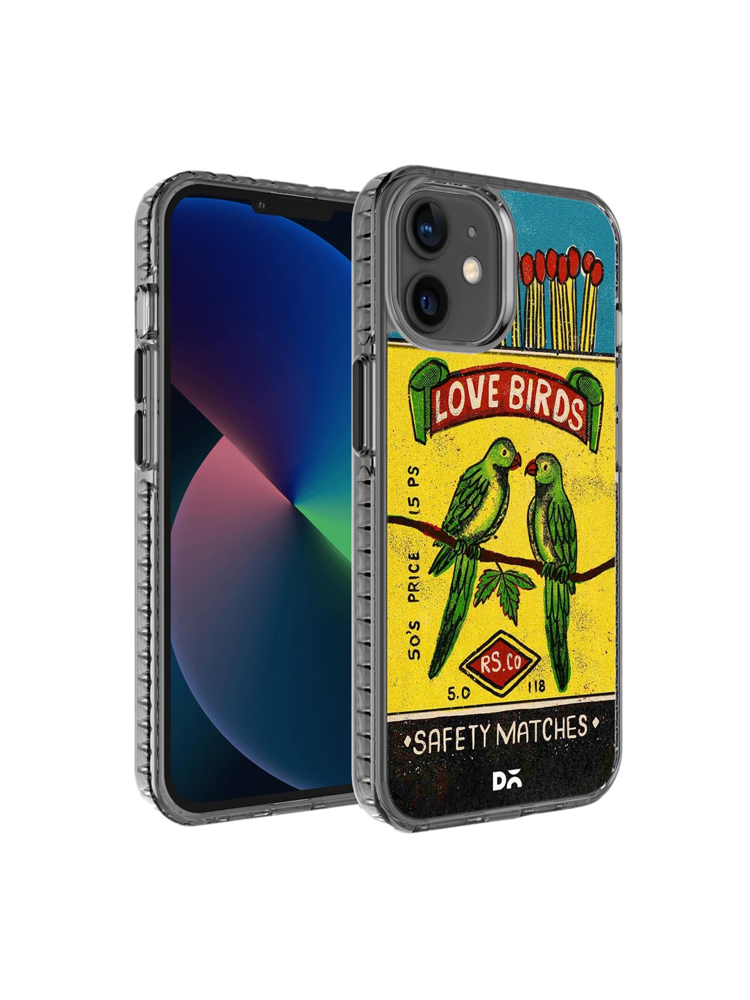 

DailyObjects Yellow & Green Printed Love Birds Matchbox iPhone 12 Phone Case