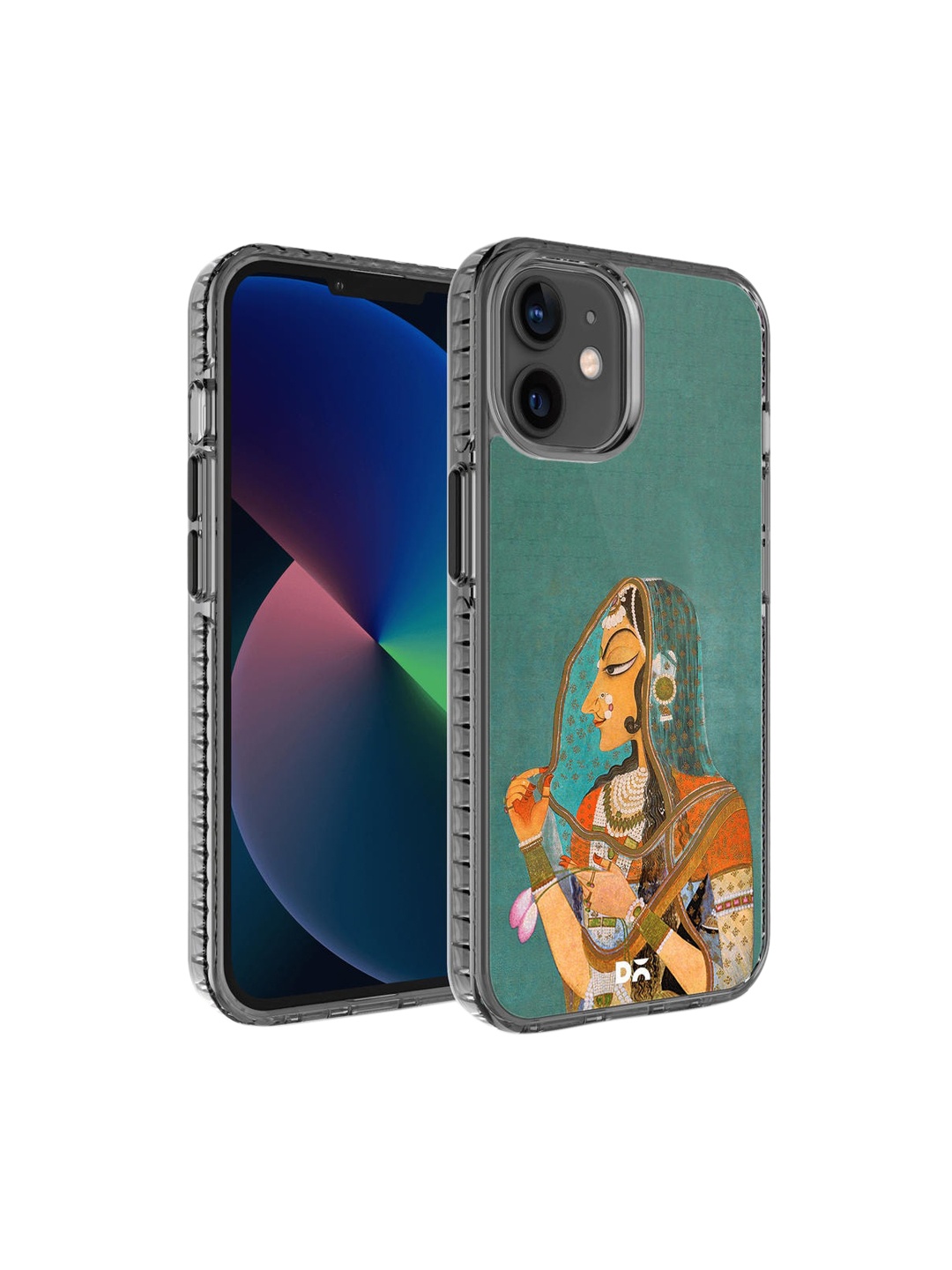 

DailyObjects Black & Green Vieled Woman Stride iPhone 12 Back Case