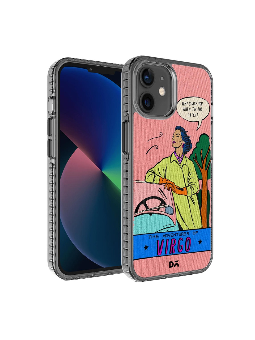 

DailyObjects Green & Pink Printed Virgo iPhone 12 Phone Case, Multi