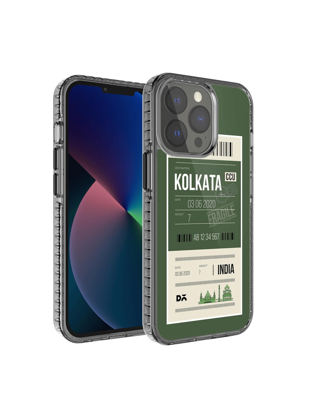 

DailyObjects Green & White Printed Kolkata City Tag Stride 2.0 iPhone 13 Pro Phone Case