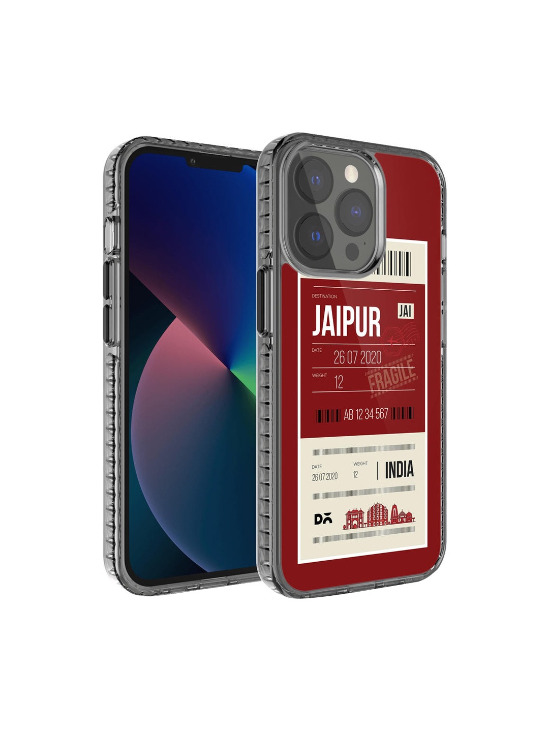 

DailyObjects Red & White Jaipur City Tag iPhone 13 Pro Back Case