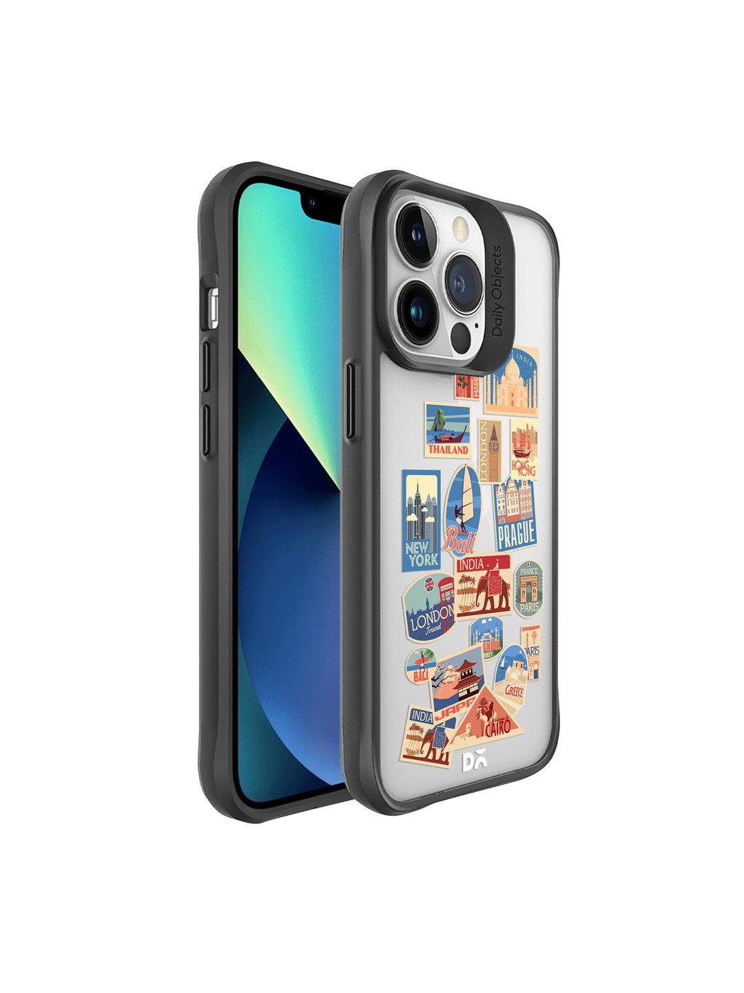 

DailyObjects White & Red Printed iPhone 13 Pro Back Case, Blue