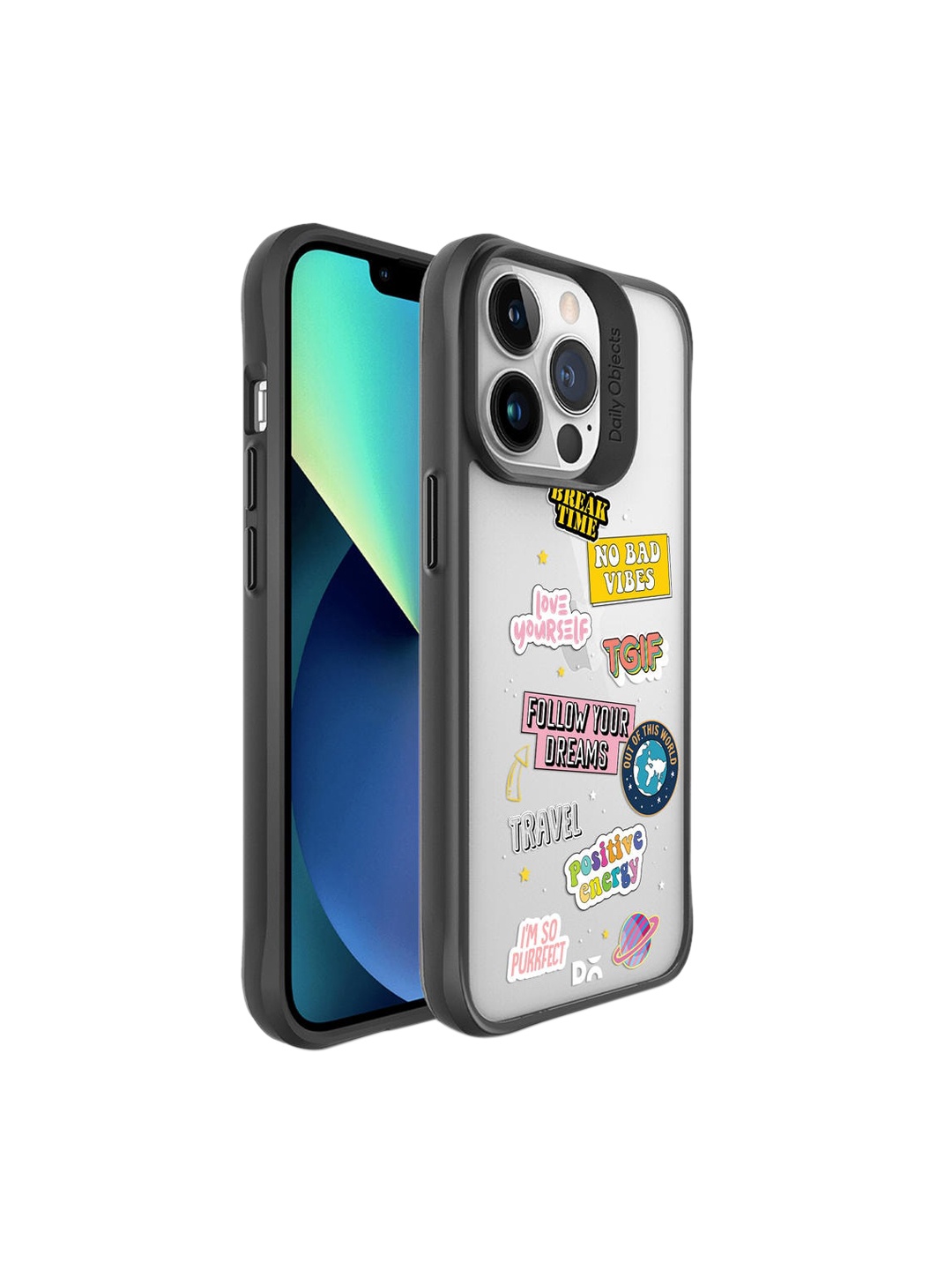 

DailyObjects White & Pink Printed iPhone 13 Pro Back Case