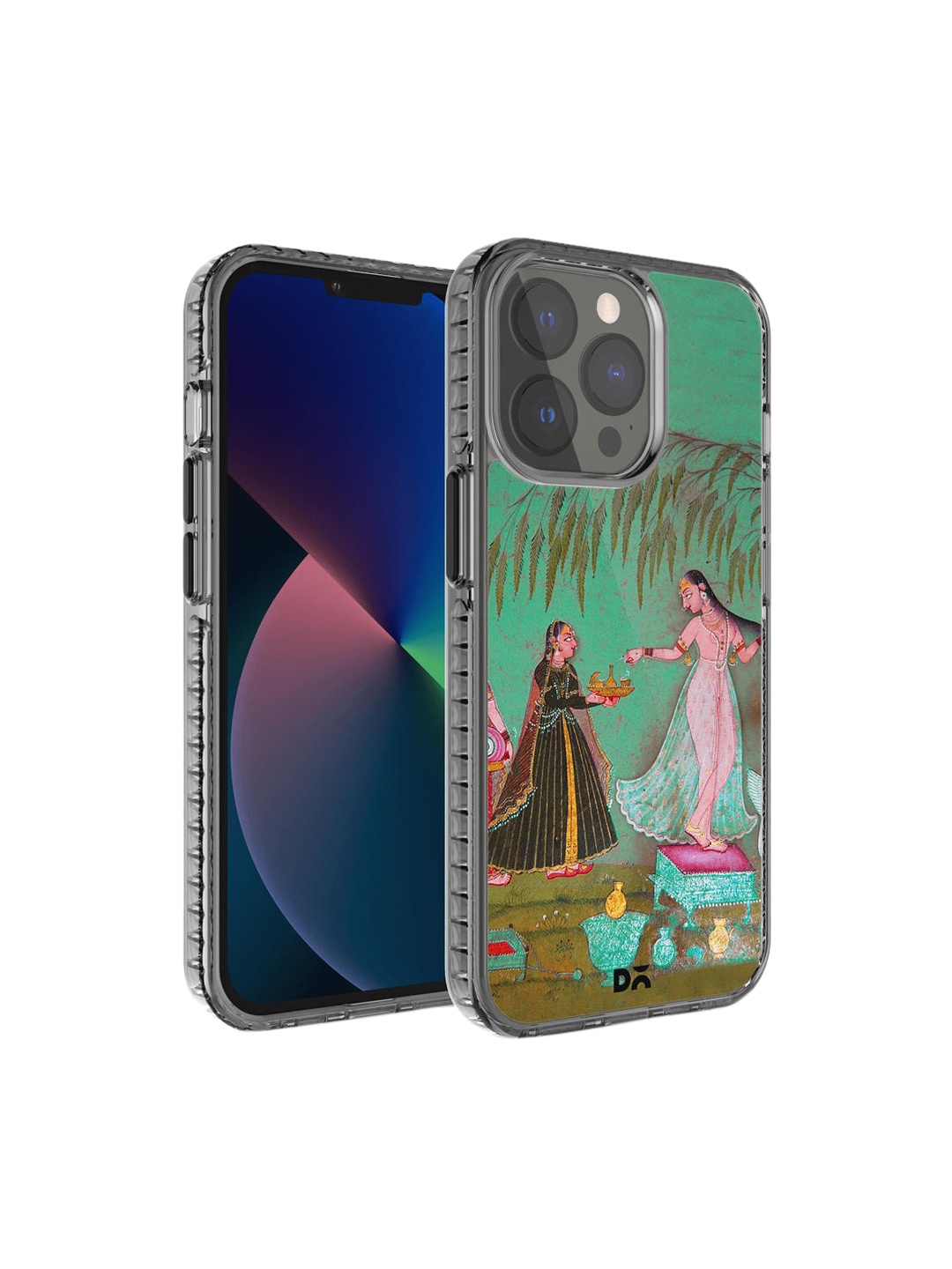 

DailyObjects Green & Blue Printed Maids with Offerings Hybrid Clear iPhone 13 Pro Phone Case