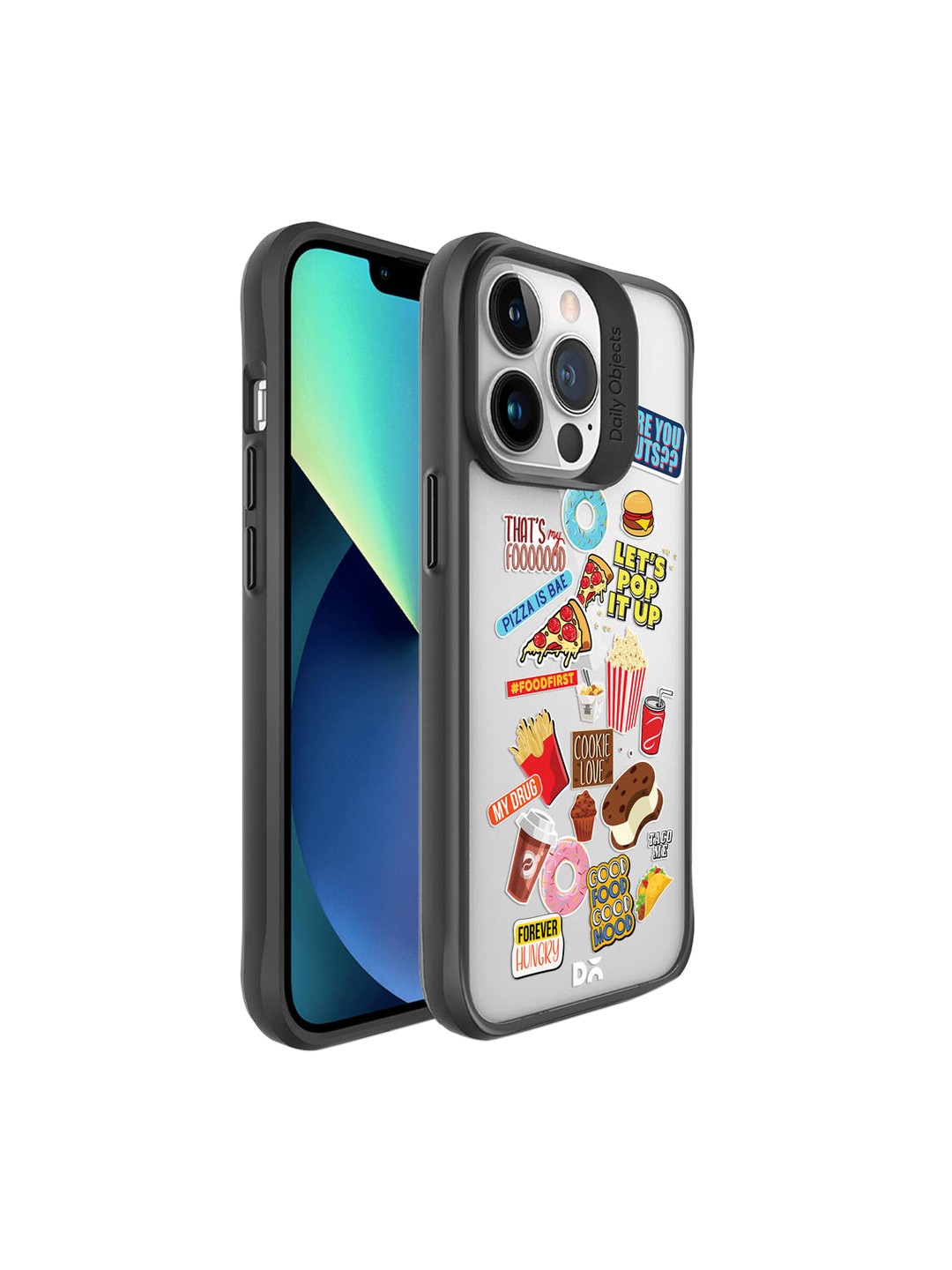 

DailyObjects Grey & Red Printed iPhone 13 Pro Phone Case