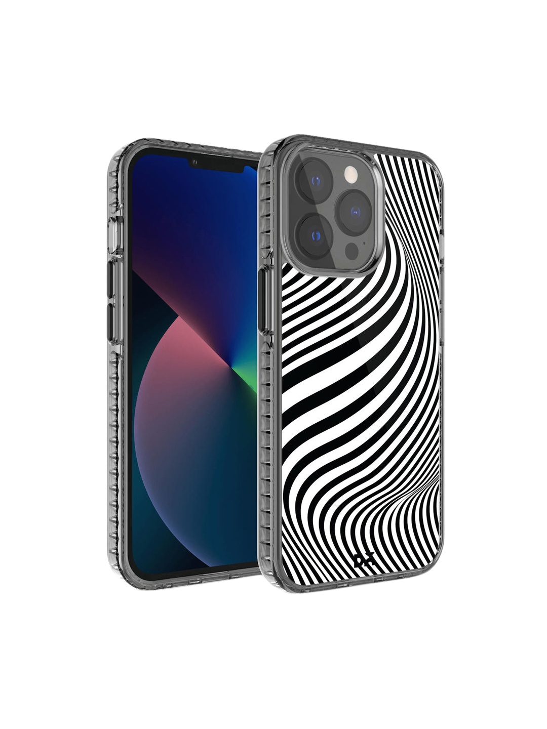 

DailyObjects Adults White & Black Zebra Waves iPhone 13 Pro Back Case
