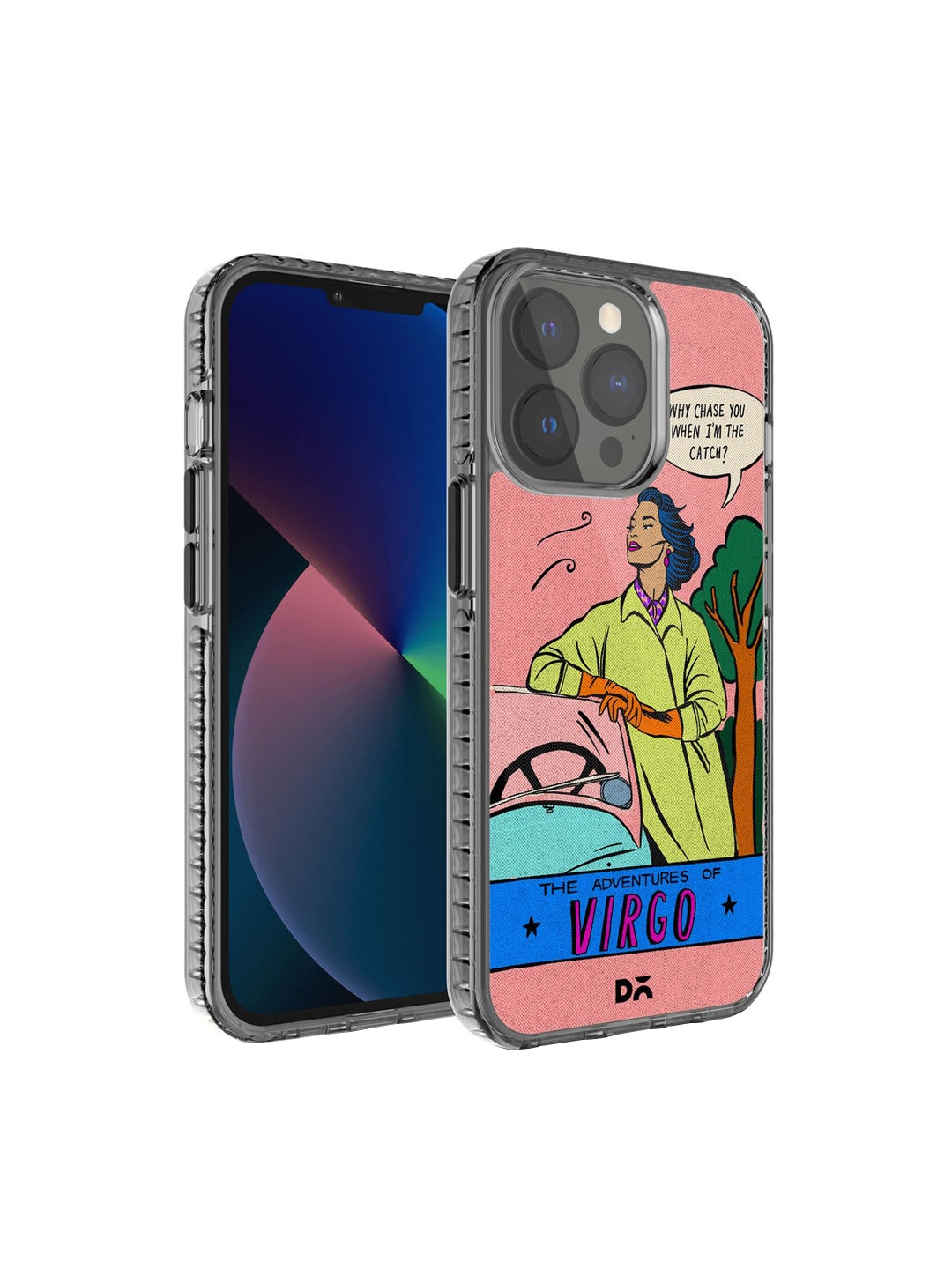 

DailyObjects Pink & Green Printed Virgo Stride 2.0 iPhone 13 Pro Phone Back Case