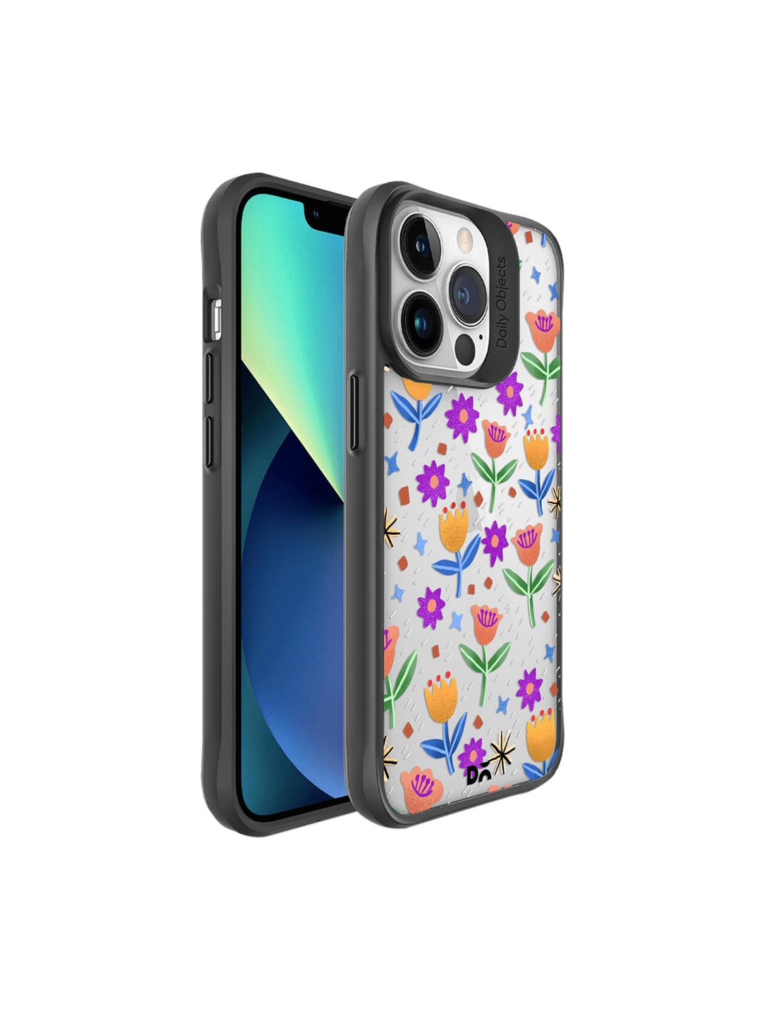 

DailyObjects Transparent & Purple Shining Tulips iPhone 13 Pro Back Case
