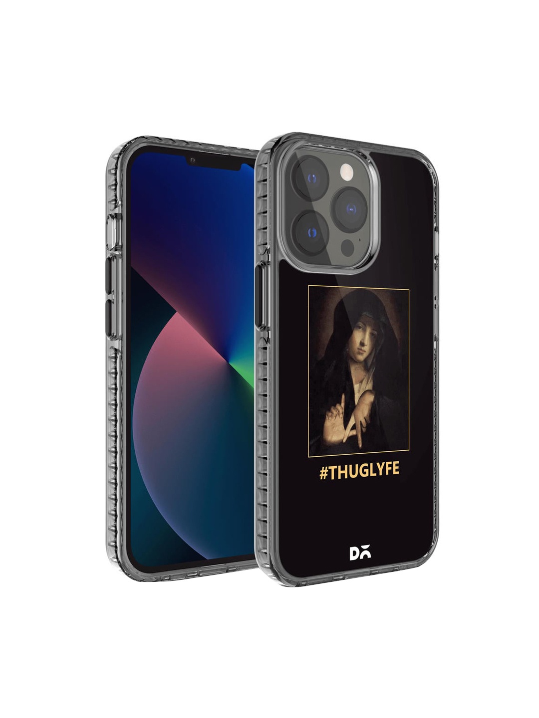 

DailyObjects Black & Beige-Coloured Printed iPhone 13 Pro Phone Case