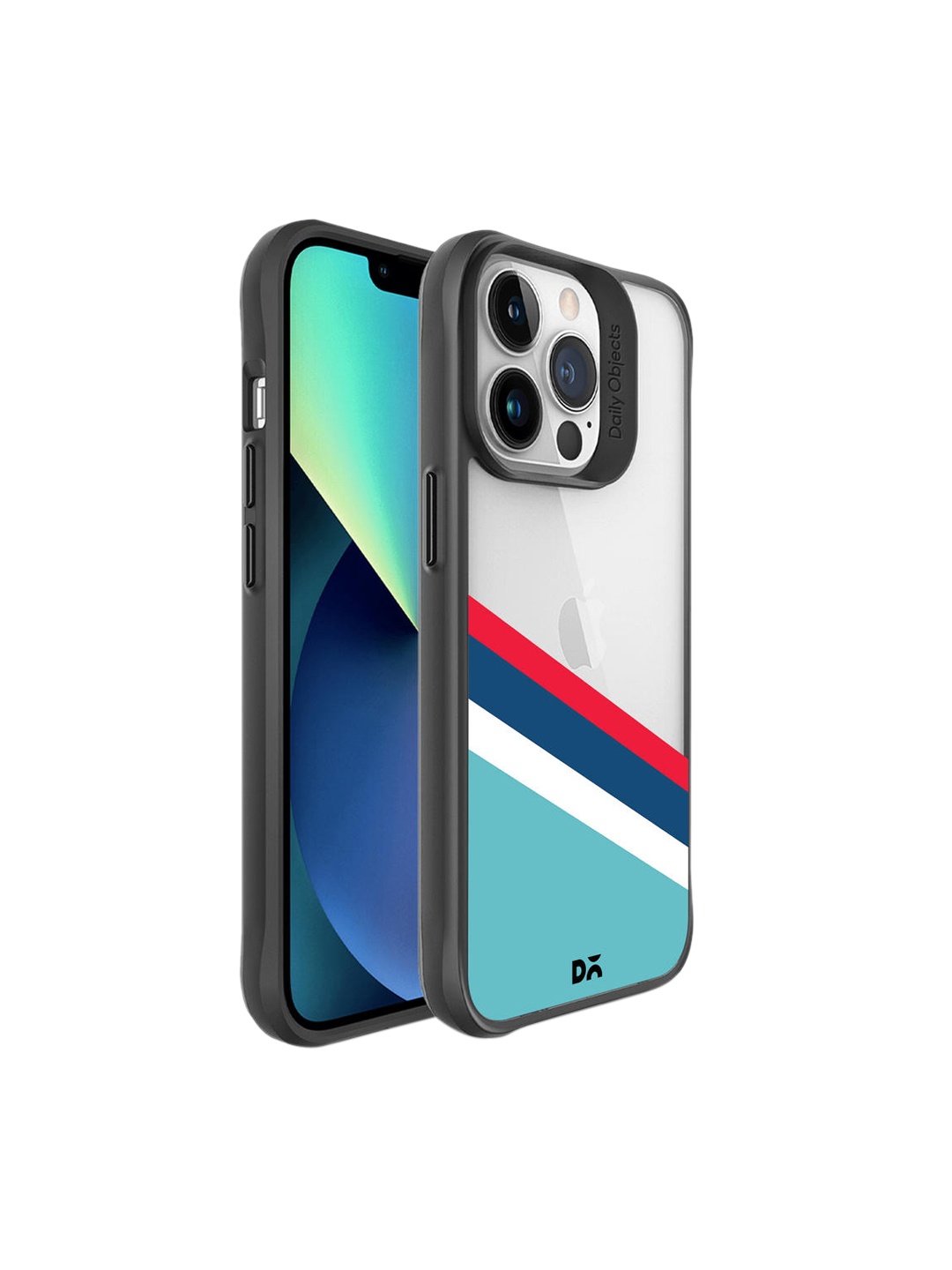 

DailyObjects Transparent & Blue Printed Winter Angles Black Hybrid Clear iPhone 13 Pro Phone Back Case