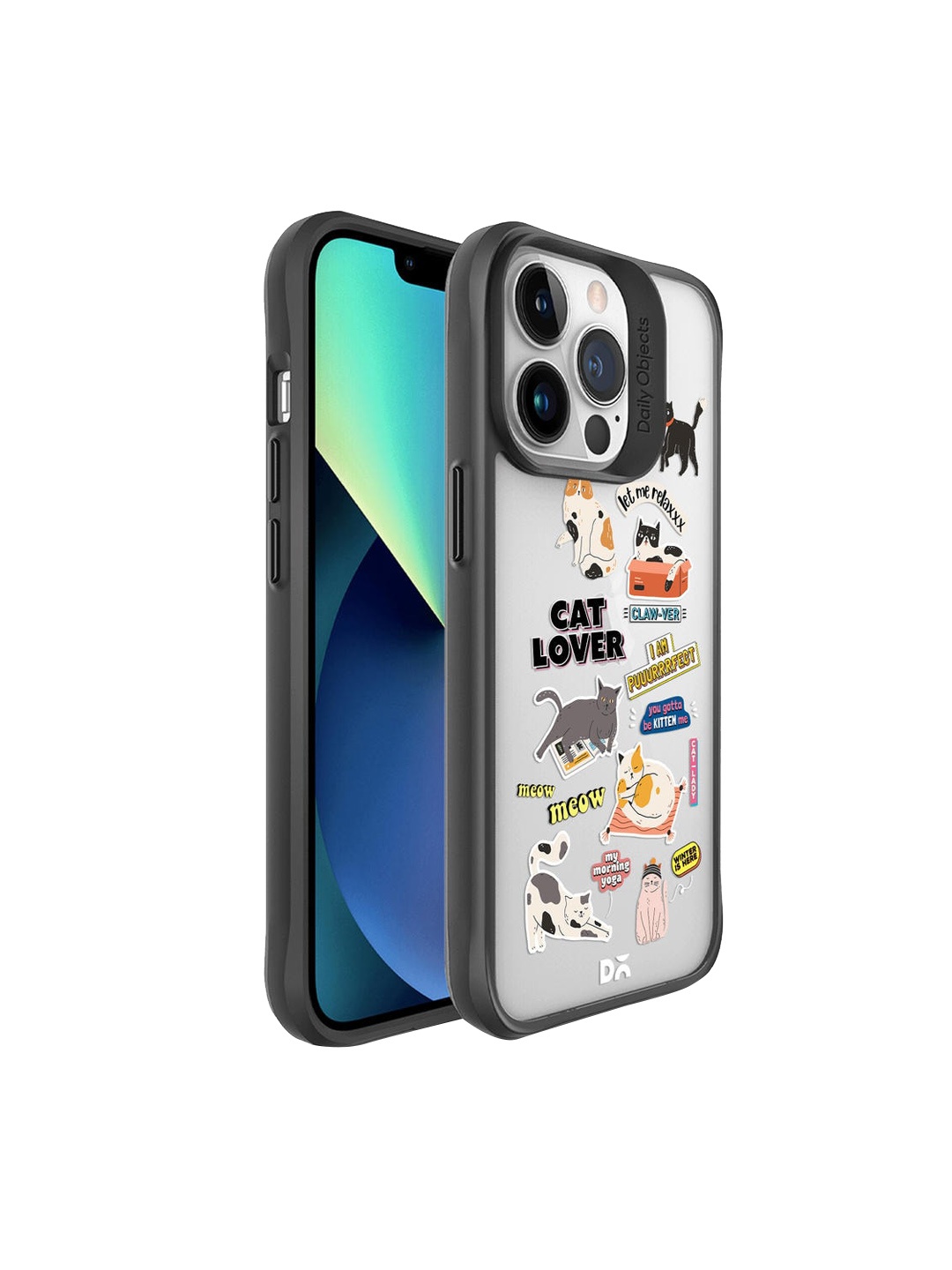

DailyObjects Transparent & Black Printed Cat Mom Black Hybrid Clear iPhone 13 Pro Max Phone Back Case